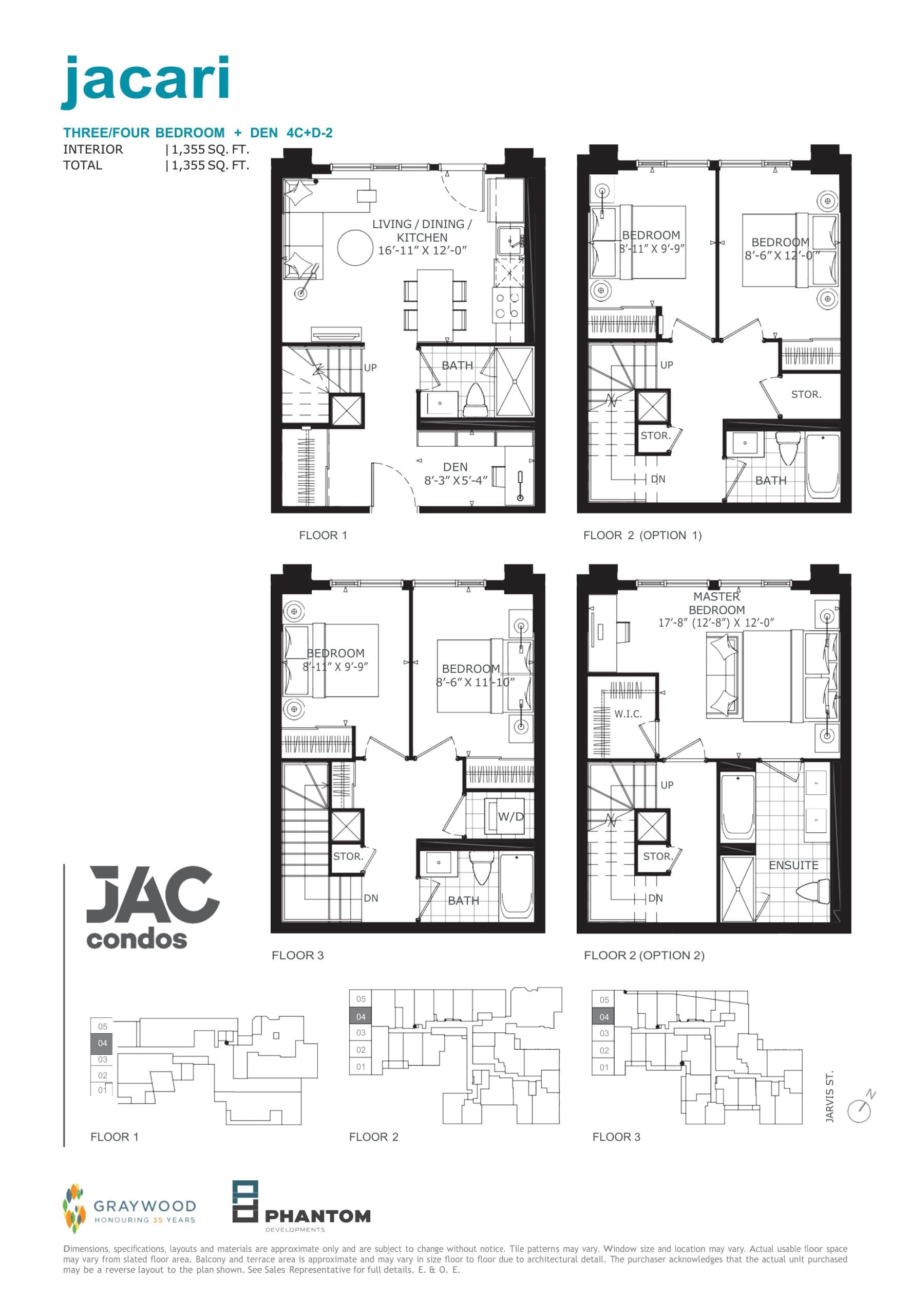 Jacari Floor Plan at JAC Condos - 1355 sq.ft