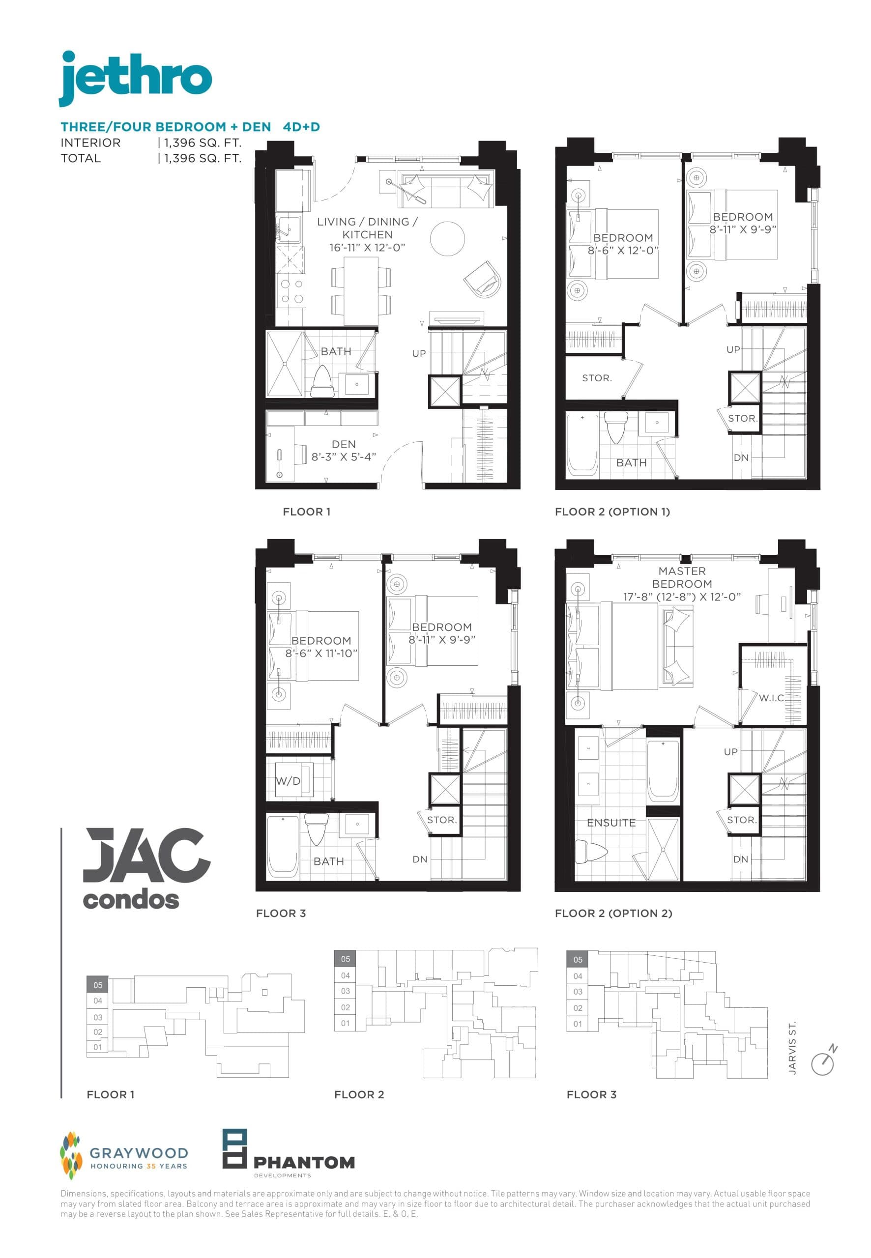 Jethro Floor Plan at JAC Condos - 1396 sq.ft