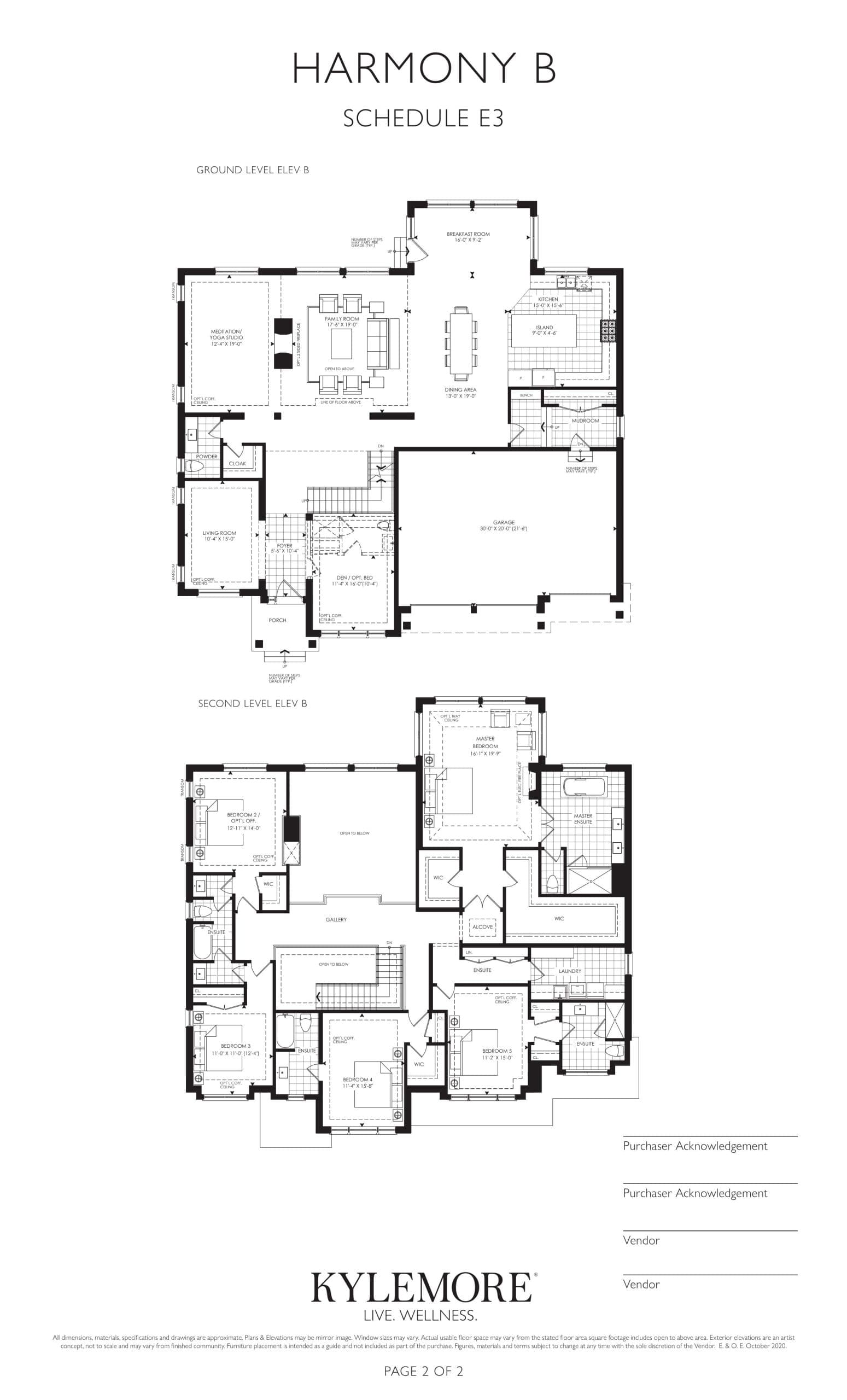 Harmony B Floor Plan at Angus Glen South Village - 5490 sq.ft