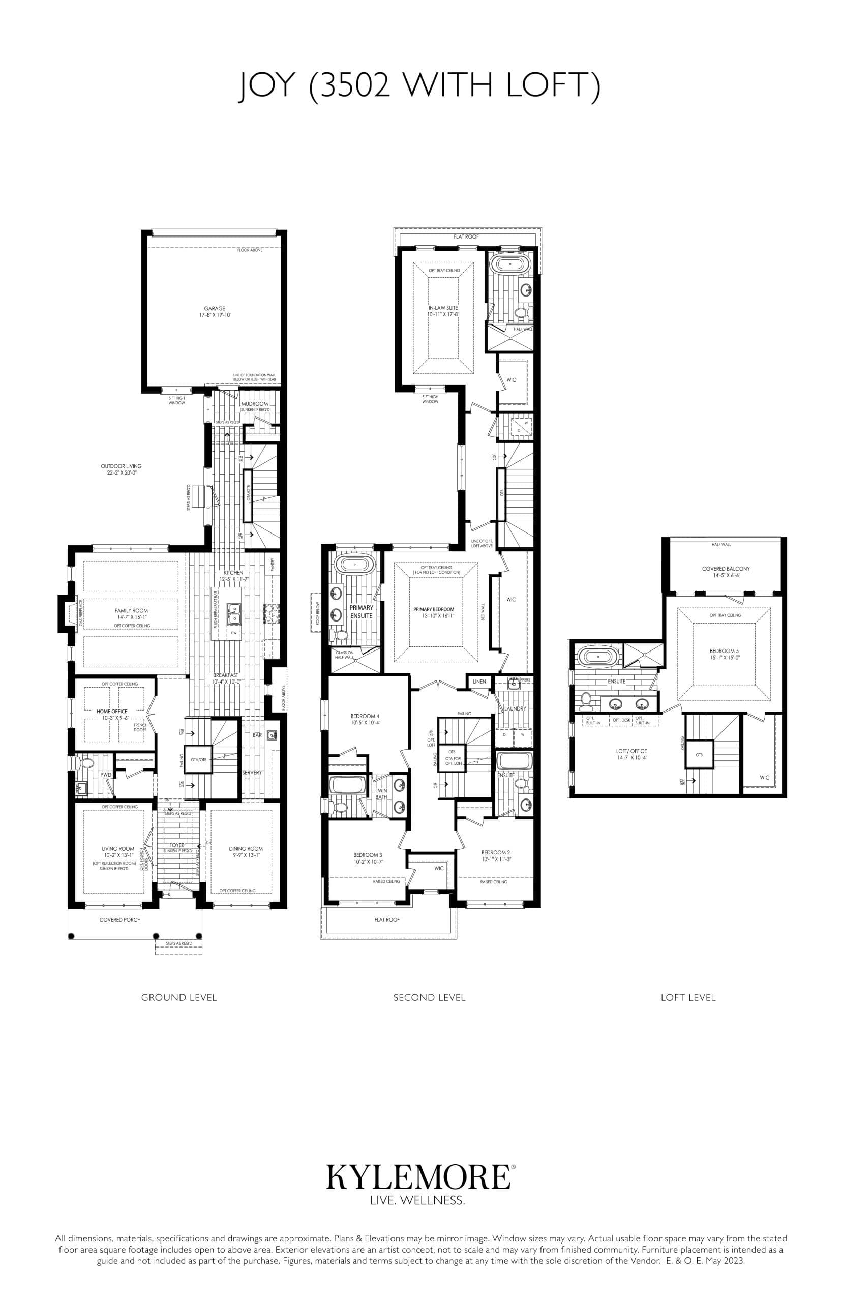 Joy (3502C with Loft) Floor Plan at Angus Glen South Village - 4330 sq.ft