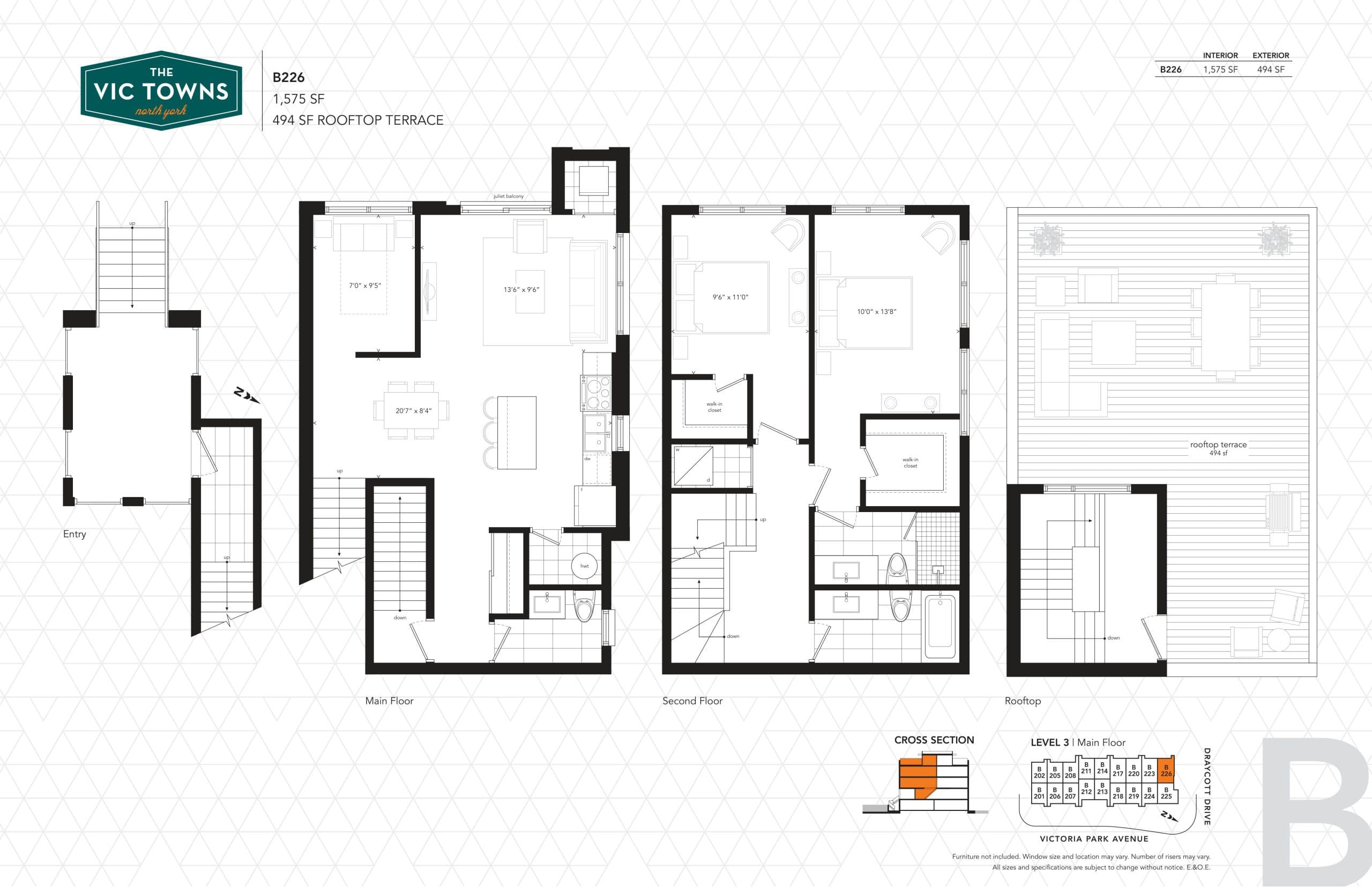 B226 Floor Plan at The Vic Towns Phase 2 - 1575 sq.ft