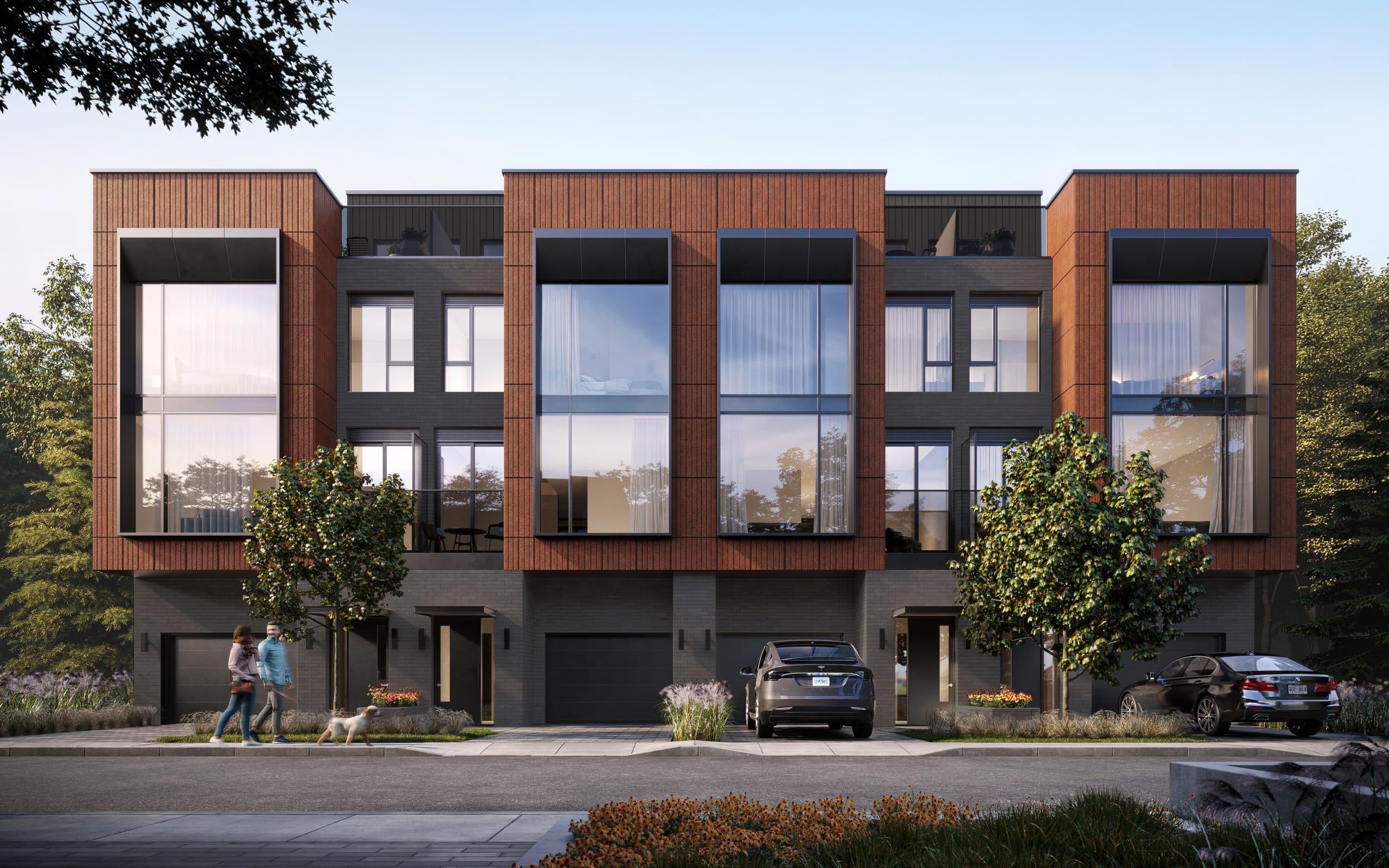 North on Bayview Towns