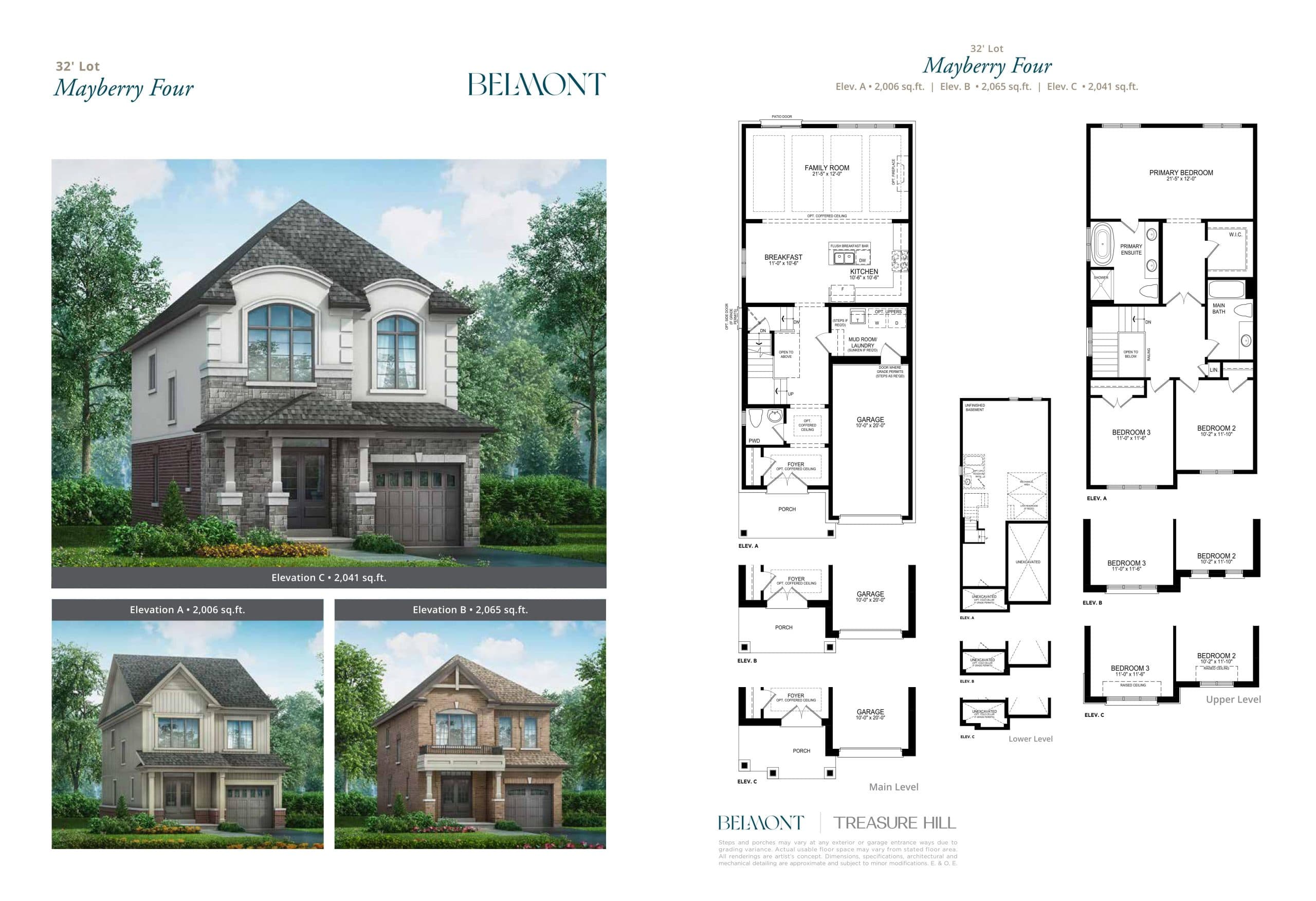 Mayberry Four Floor Plan at Belmont The Harmony Series - 2065 sq.ft