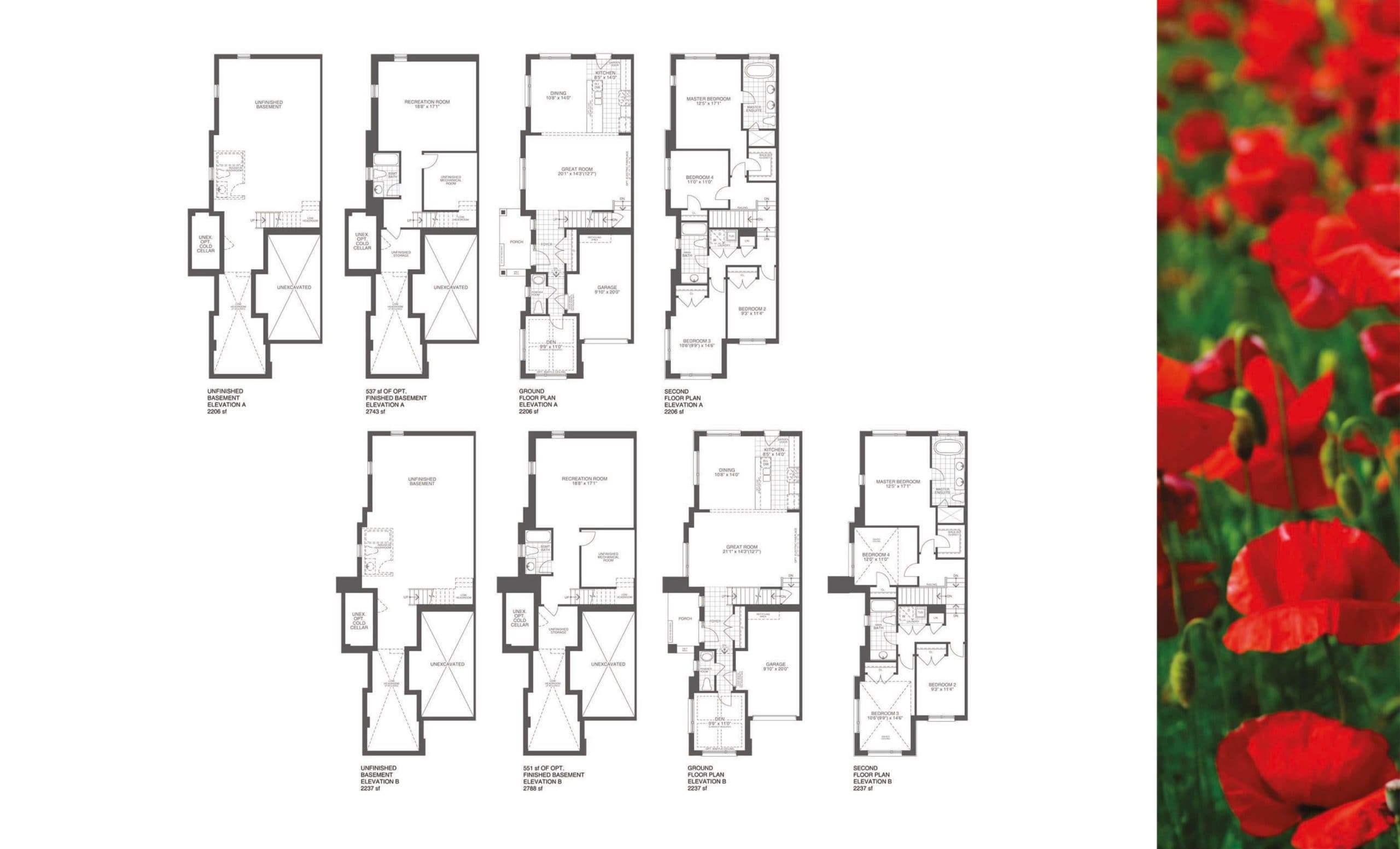 The Poppy Floor Plan at Victory Green by Remington Homes - 2206 sq.ft