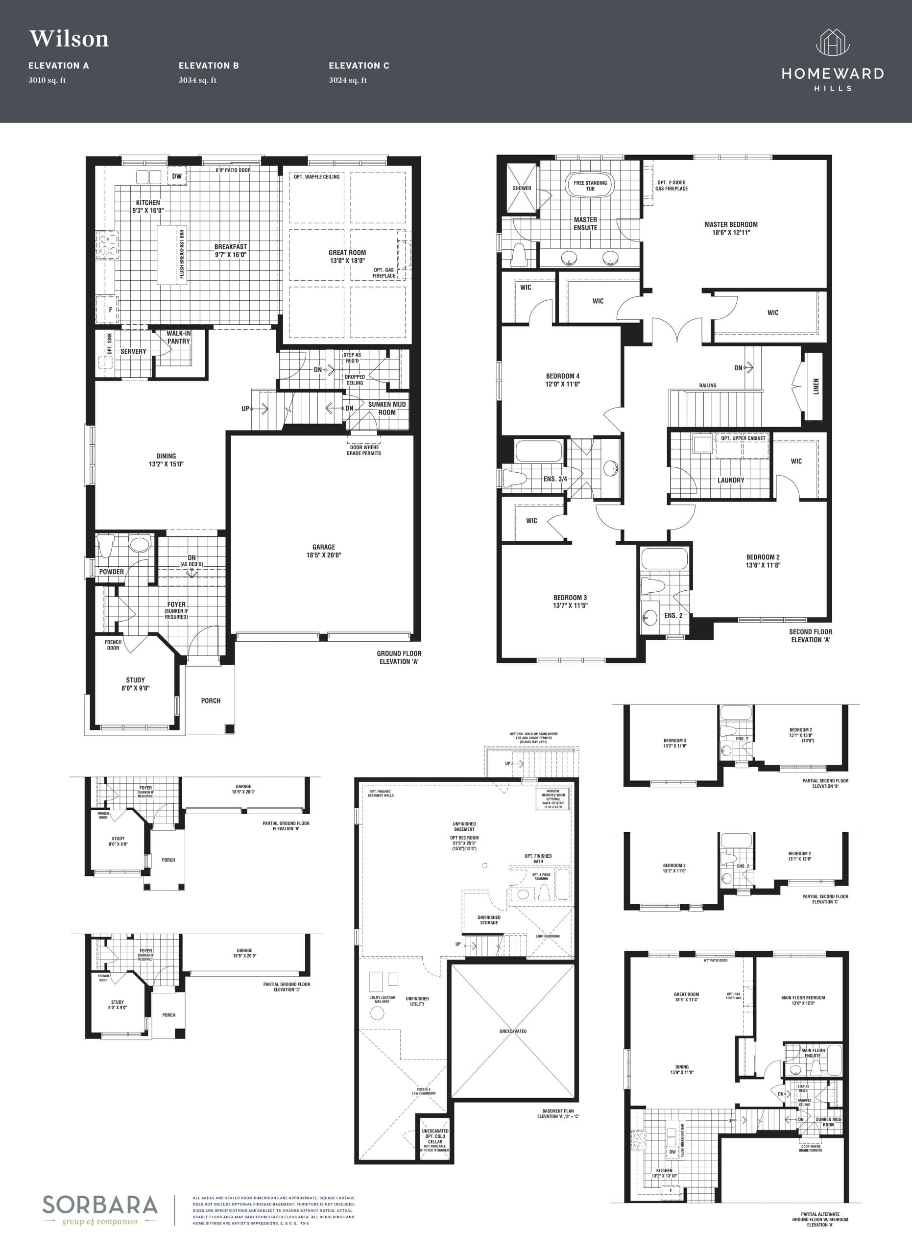 Wilson Floor Plan at Homeward Hills Towns - 3010 sq.ft