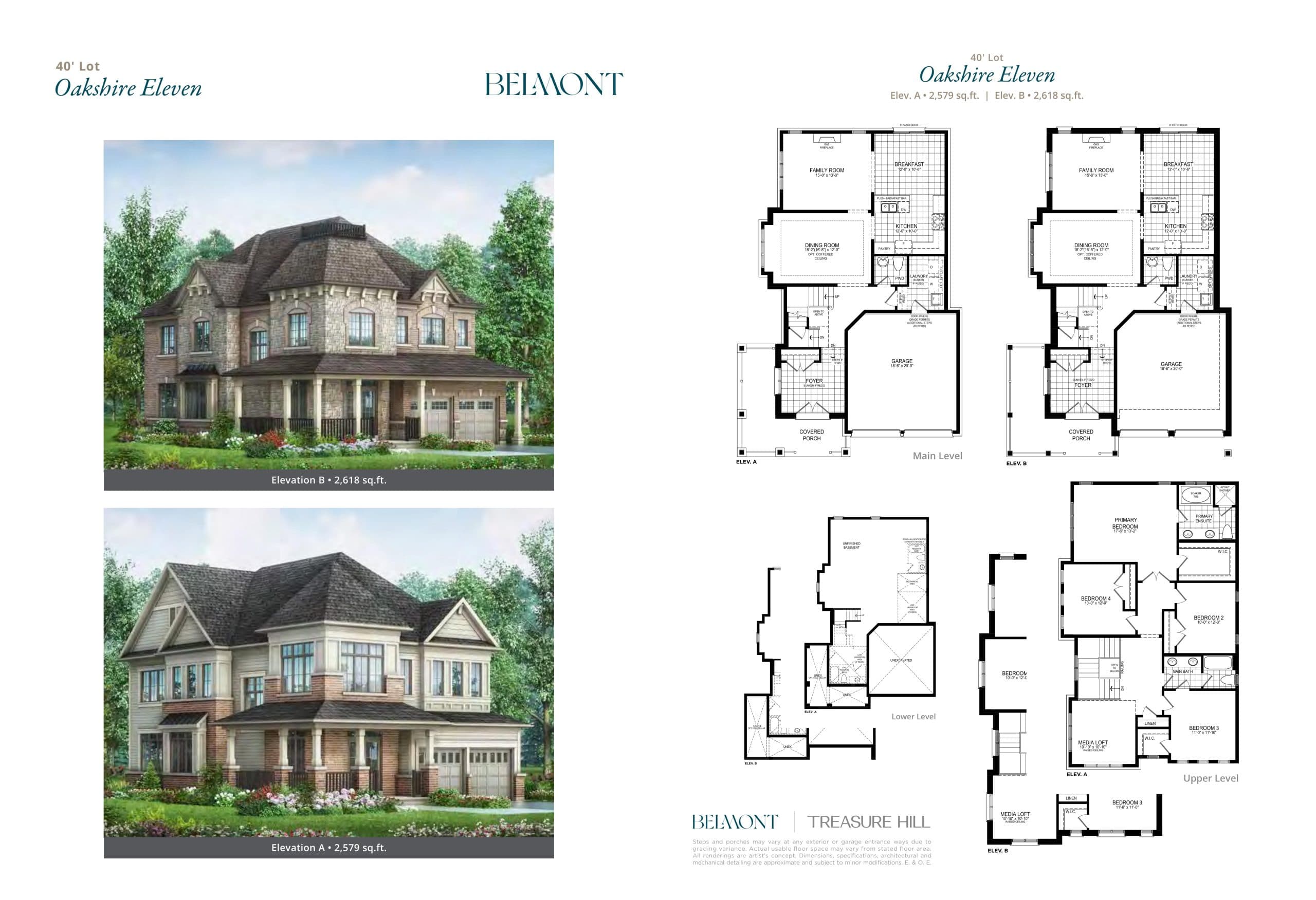 Oakshire Eleven Floor Plan at Belmont The Harmony Series - 2618 sq.ft