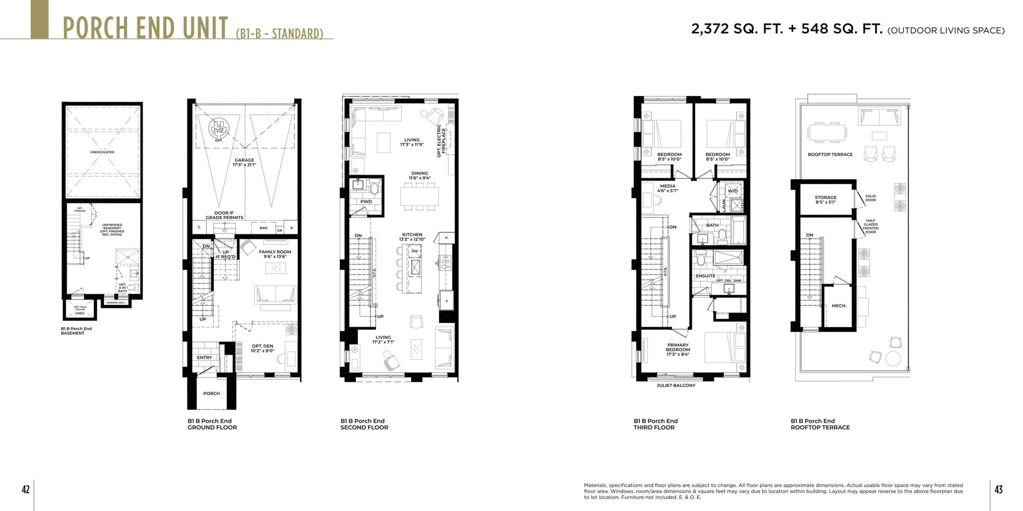 B1-B - Standard Floor Plan at Qui Modern Towns - 2372 sq.ft