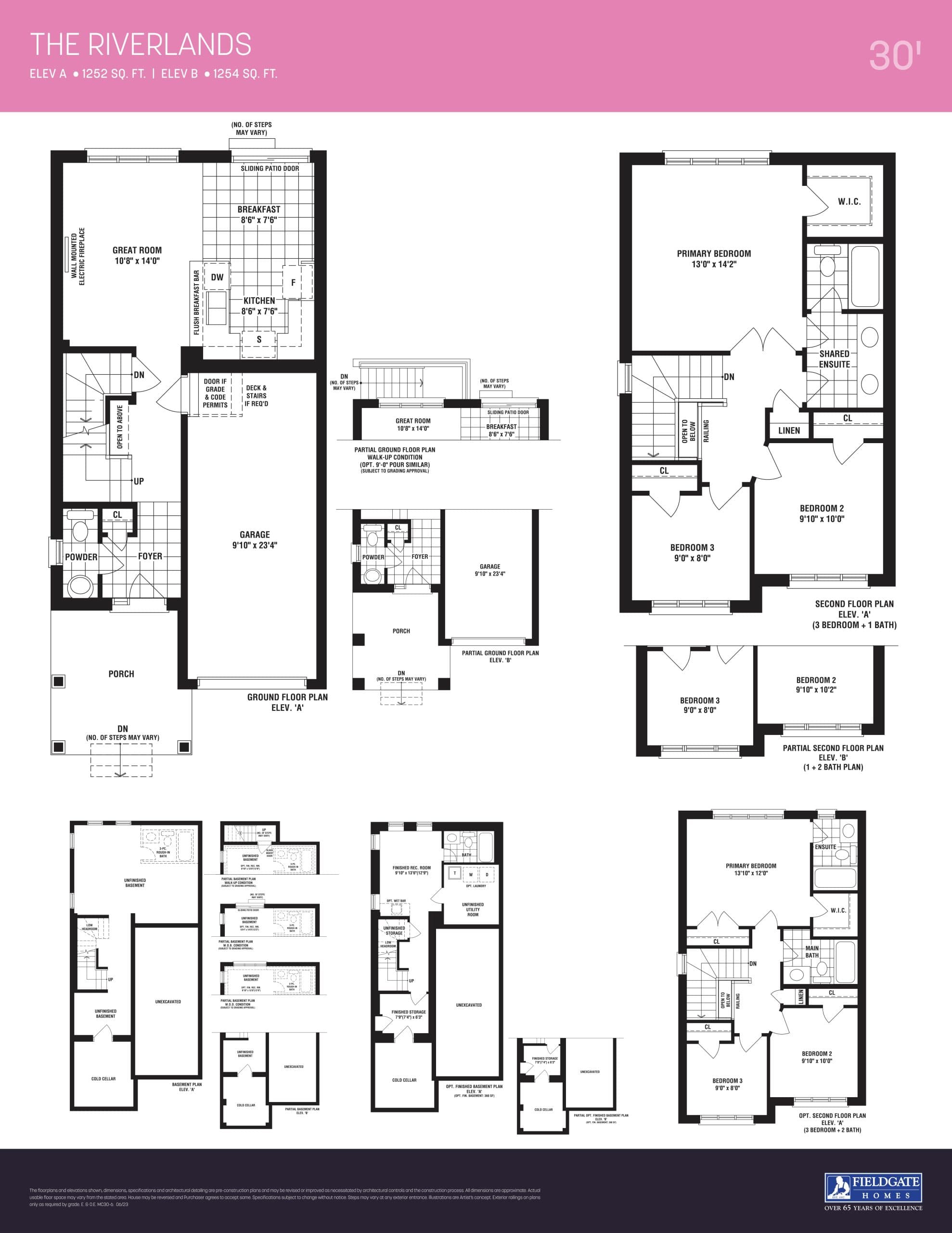 The Riverlands Floor Plan at The Valleylands of Sixteen Mile Creek - 1254 sq.ft