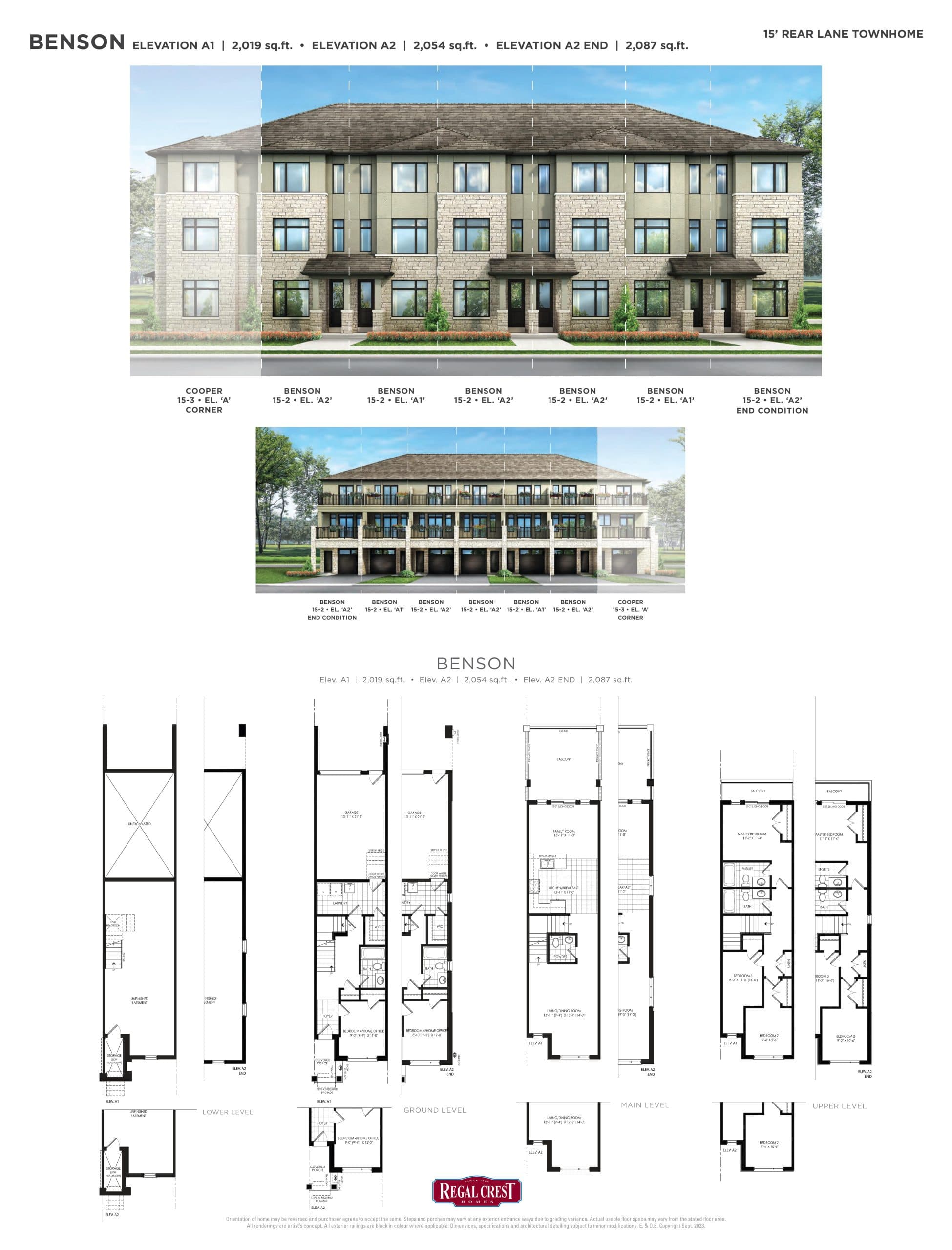 Benson Floor Plan at South Barrie by Regal Crest Homes - 2087 sq.ft