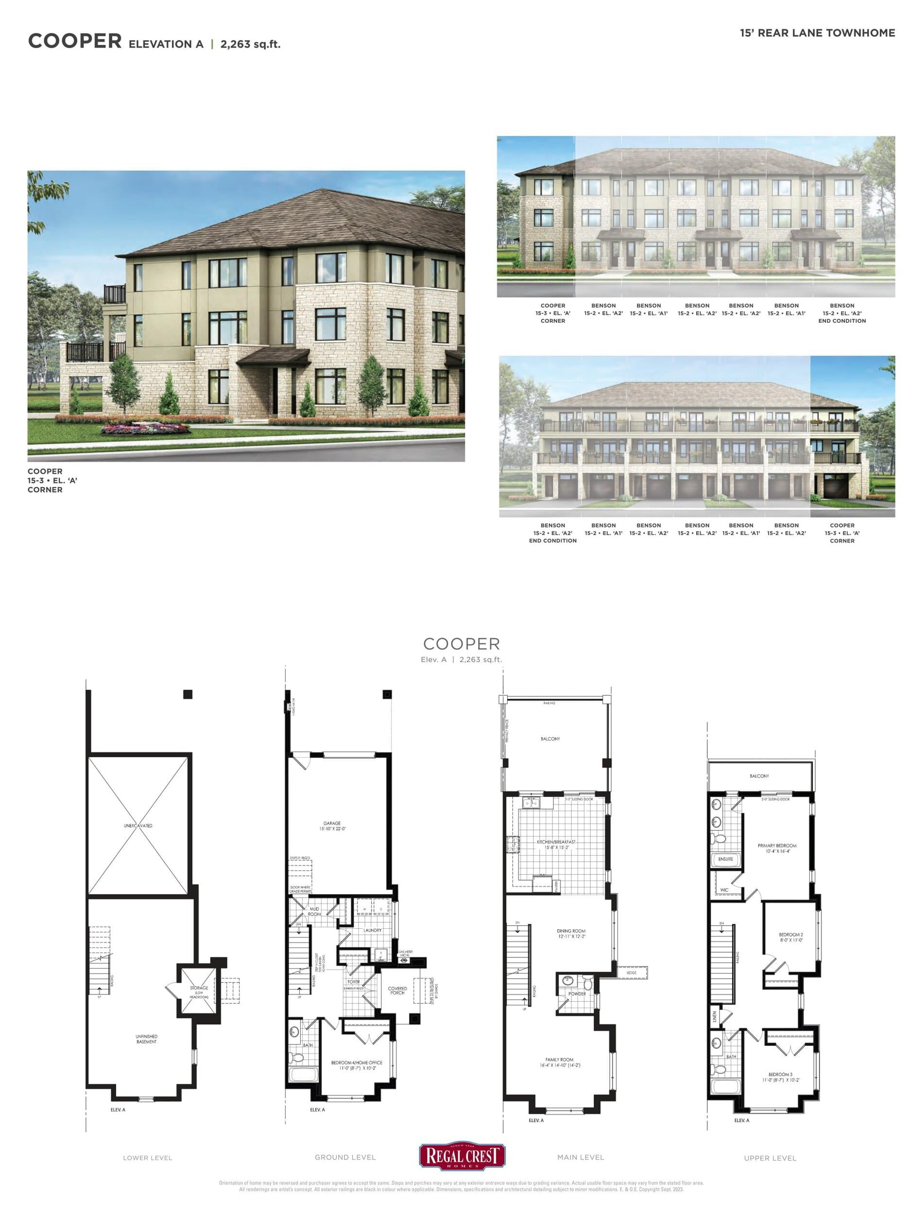 Cooper Floor Plan at South Barrie by Regal Crest Homes - 2263 sq.ft