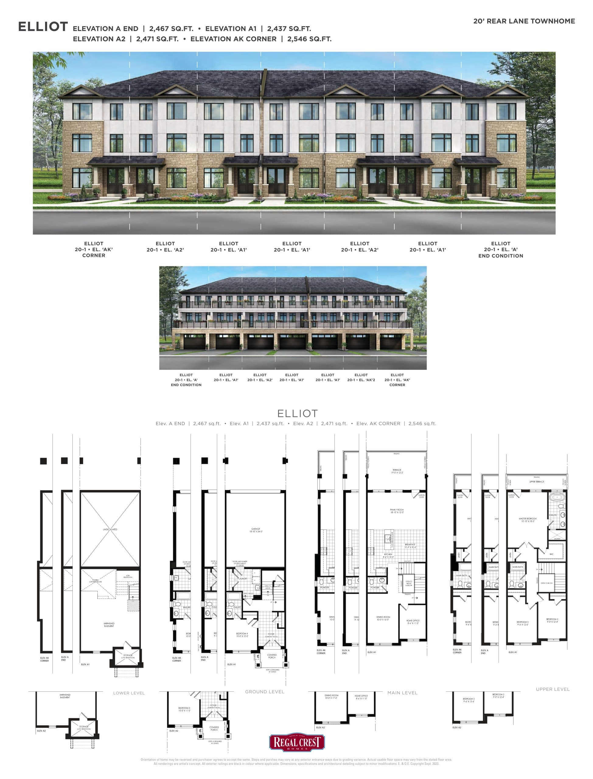 Elliot Floor Plan at South Barrie by Regal Crest Homes - 2546 sq.ft