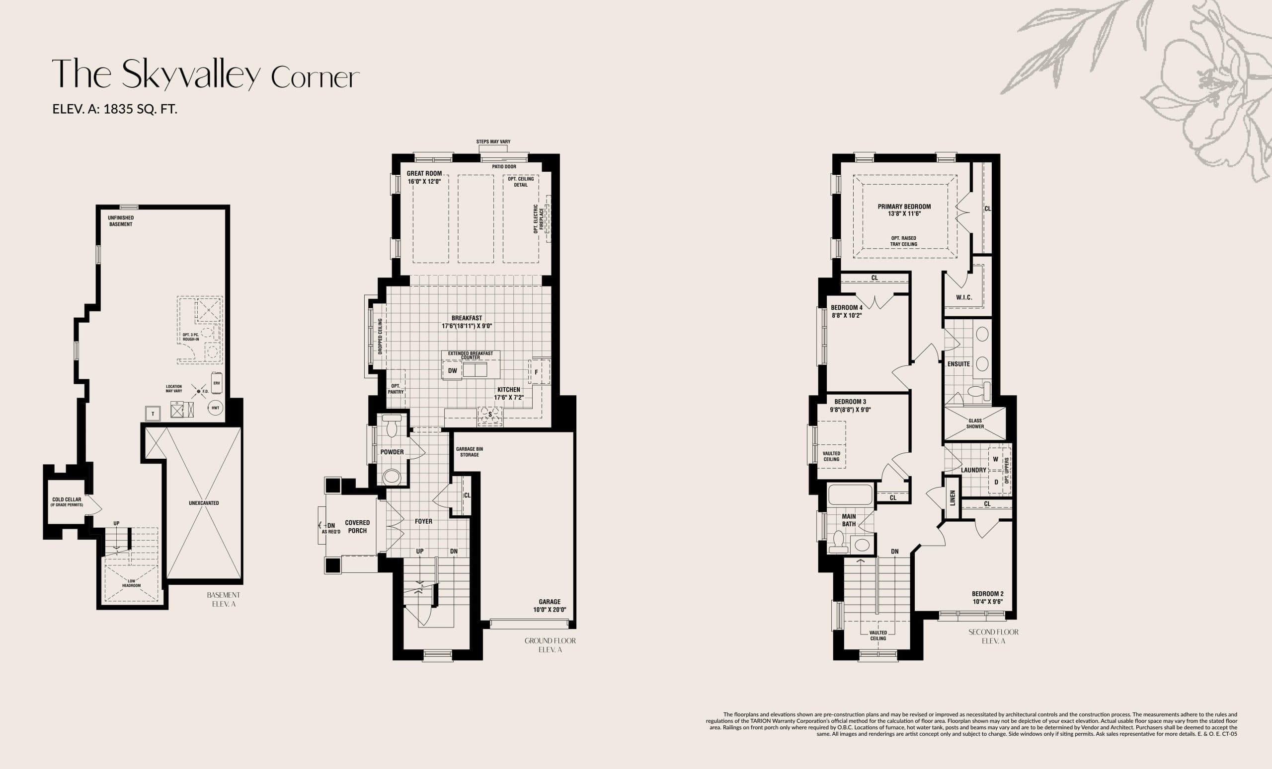 The Skyvalley (Corner) Floor Plan at The Castle Mile by DECO Homes - 1835 sq.ft