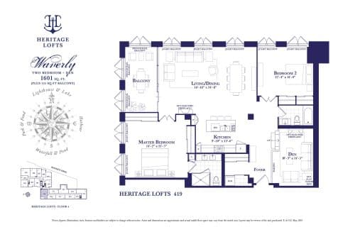 Waverly - Heritage Lofts floor plan