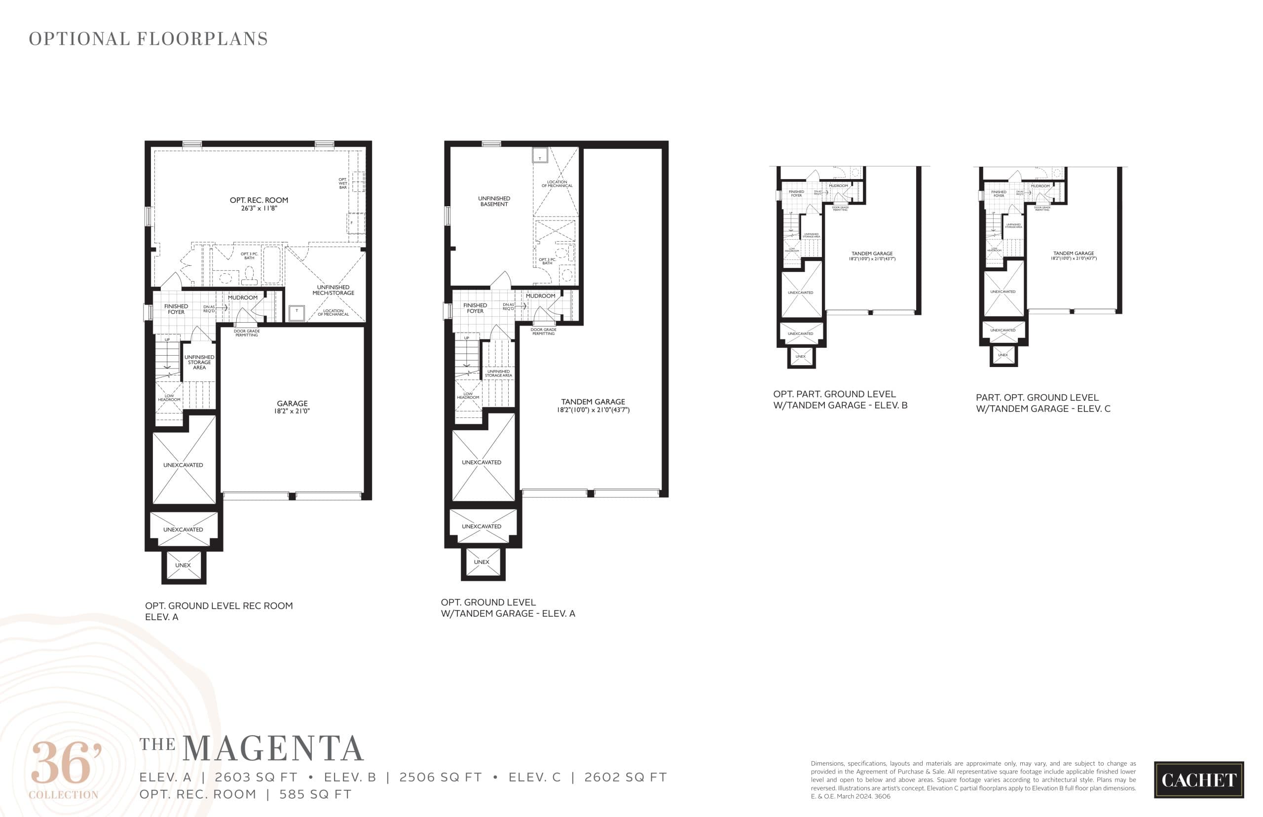The Magenta (Optionals) Floor Plan at Heartwood by Cachet - 2603 sq.ft
