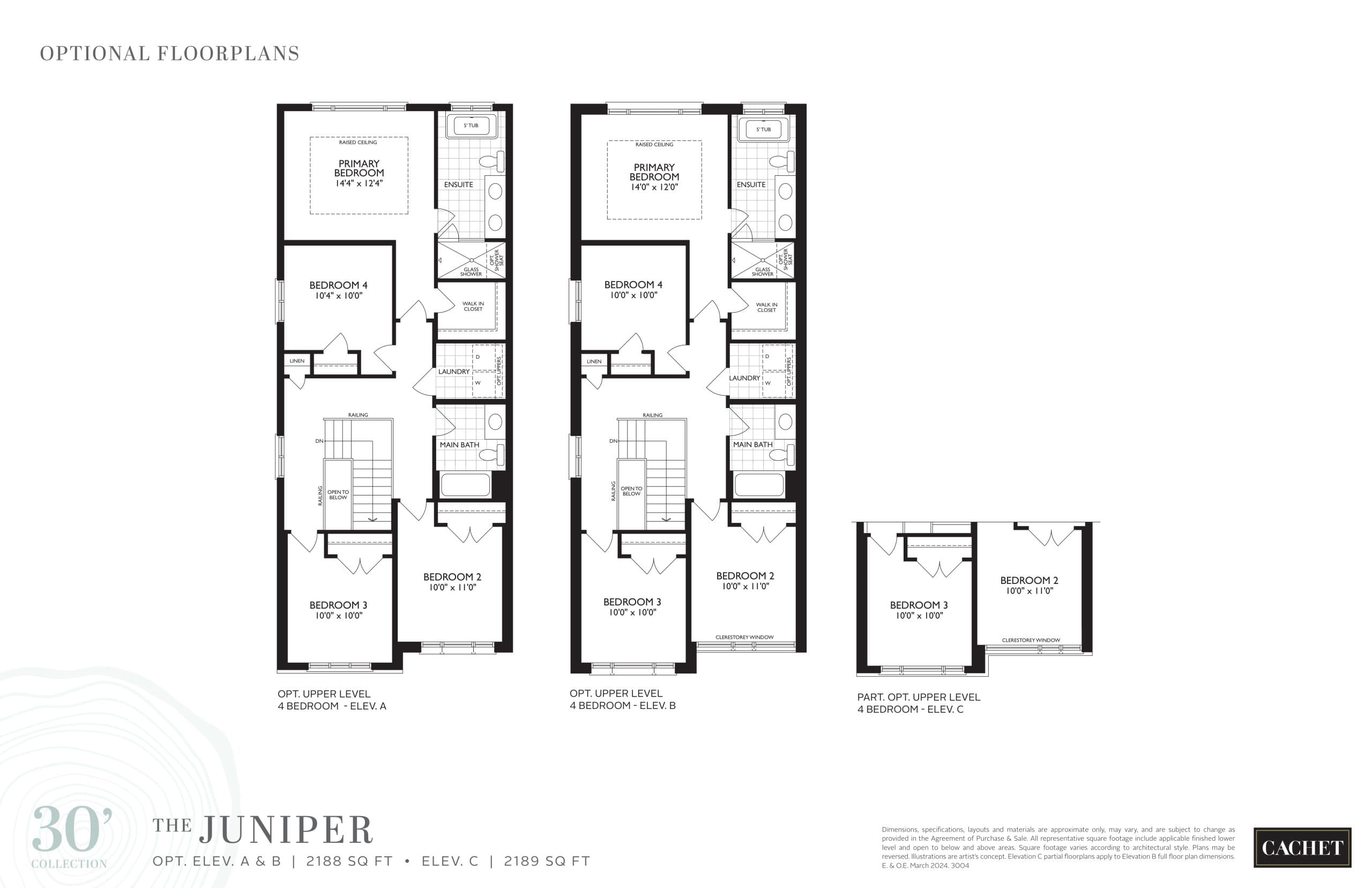 The Juniper (Optionals) Floor Plan at Heartwood by Cachet - 2189 sq.ft