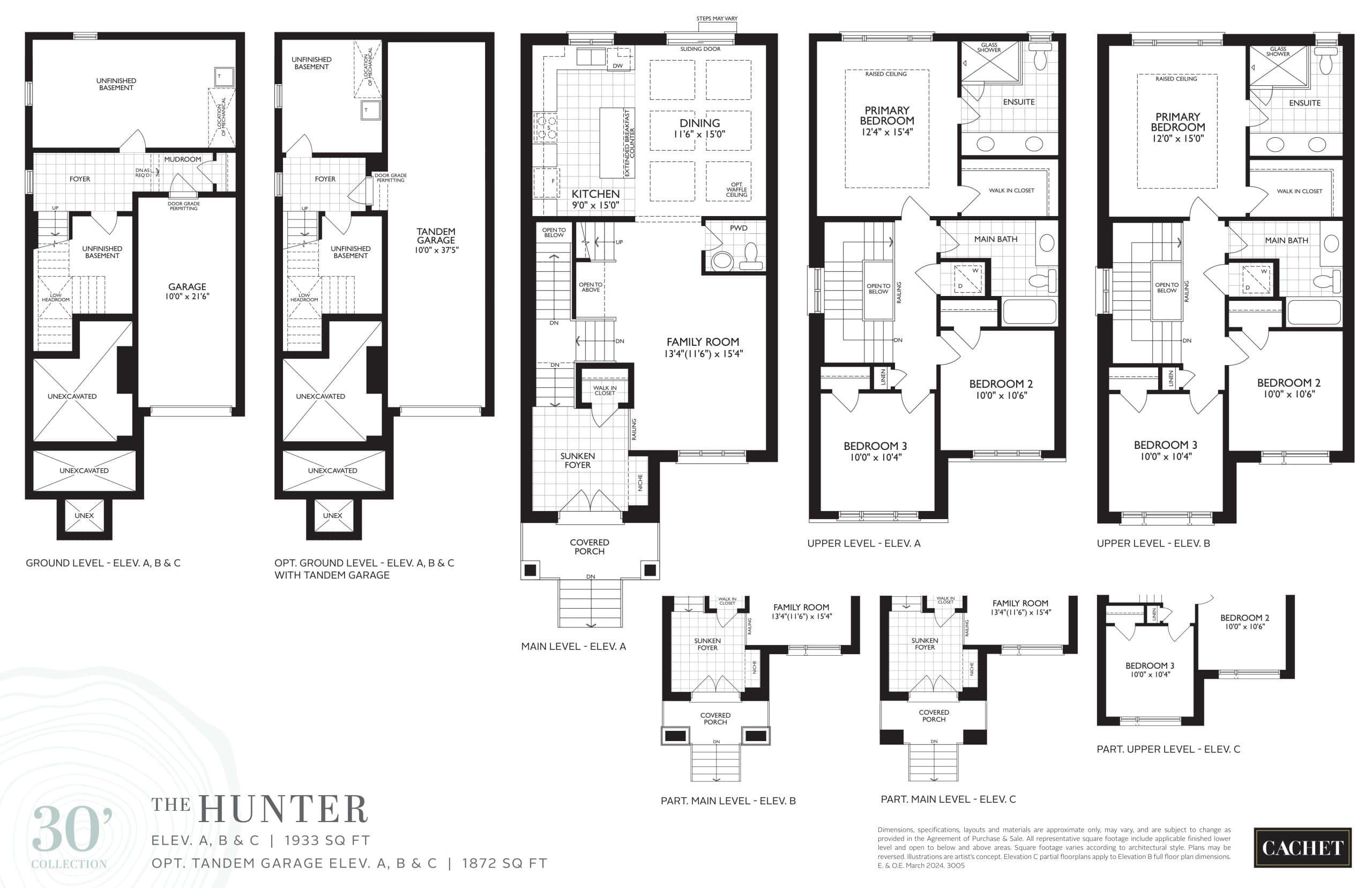 The Hunter Floor Plan at Heartwood by Cachet - 1933 sq.ft