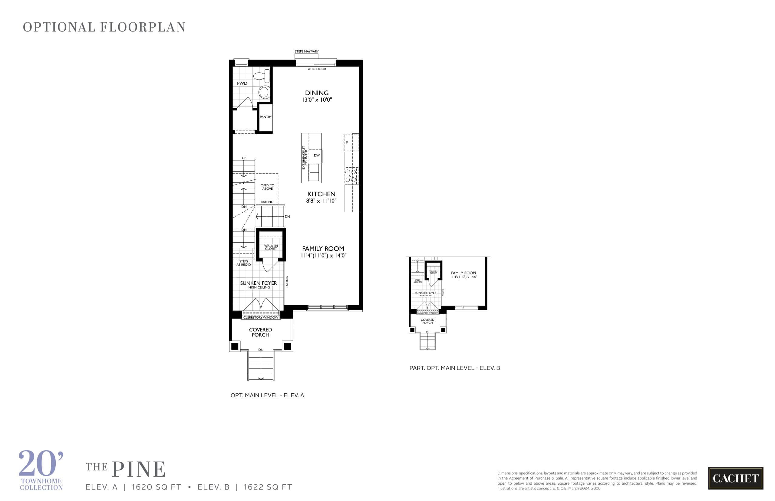 The Pine (Optionals) Floor Plan at Heartwood by Cachet - 1622 sq.ft