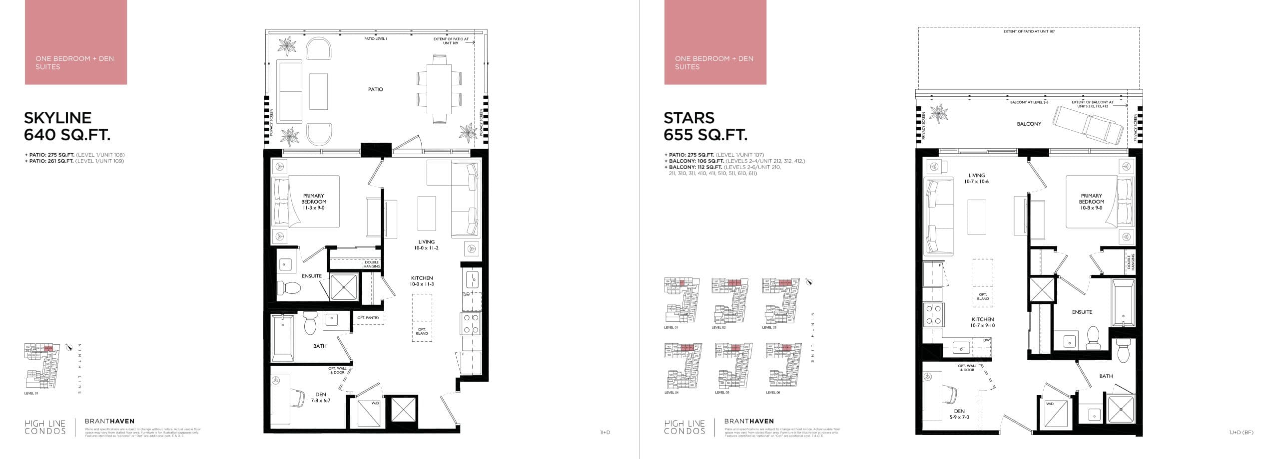 Skyline Floor Plan at High Line Condos - 640 sq.ft