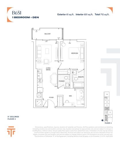 B651 floor plan