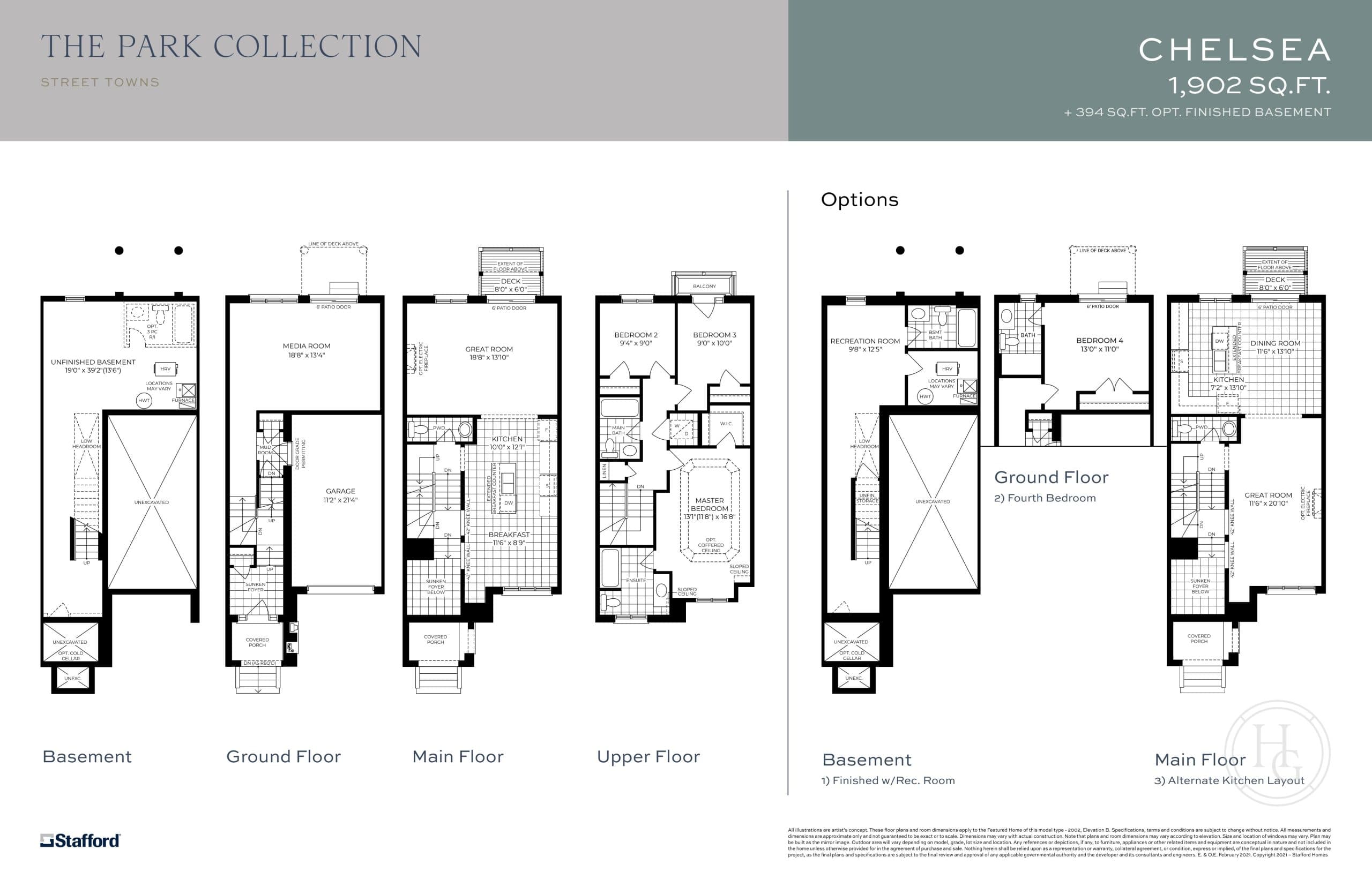 Chelsea Floor Plan at Highbury Gardens - 1902 sq.ft
