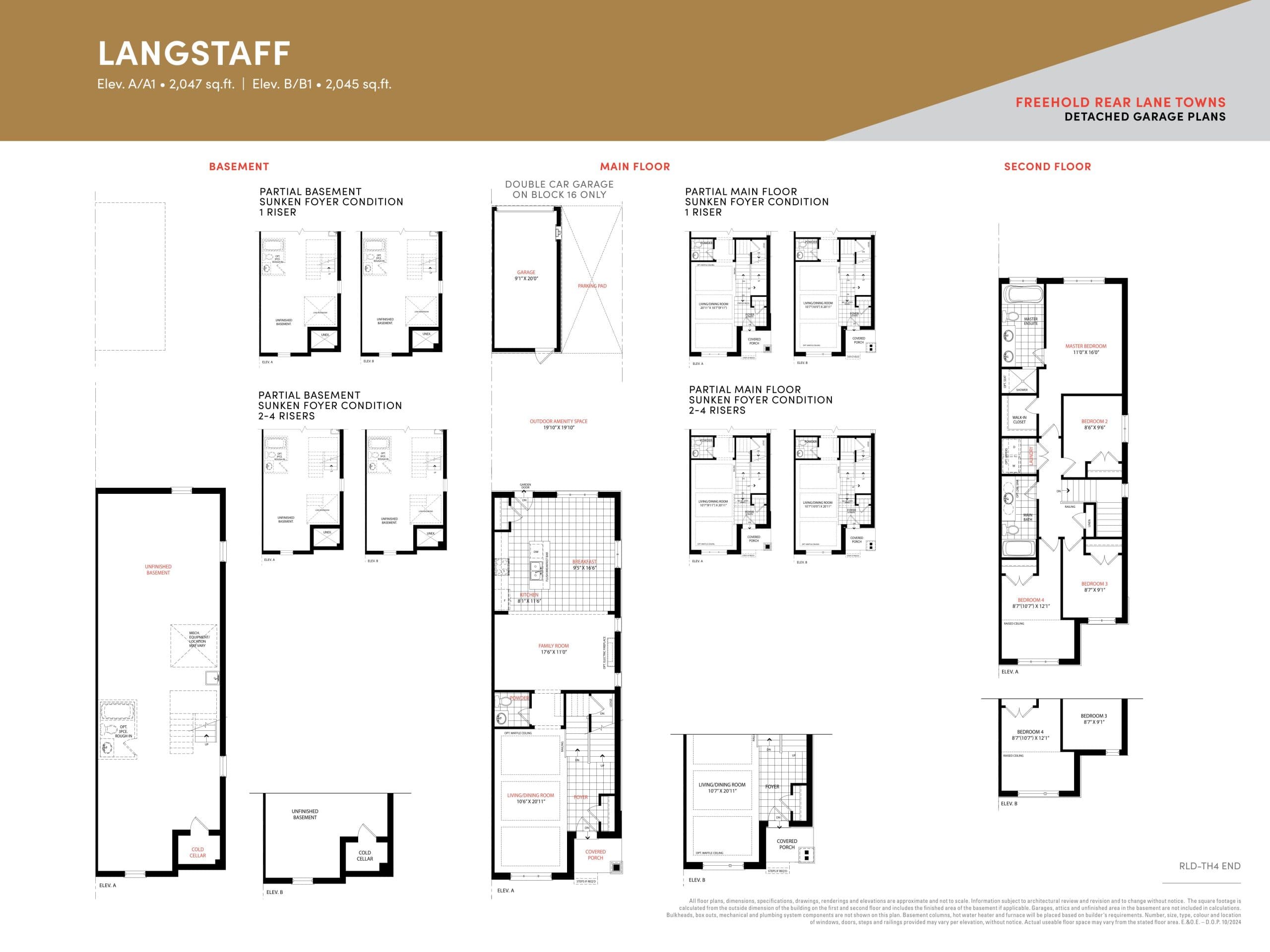 Langstaff Floor Plan at South Cornell by Lindvest - 2047 sq.ft