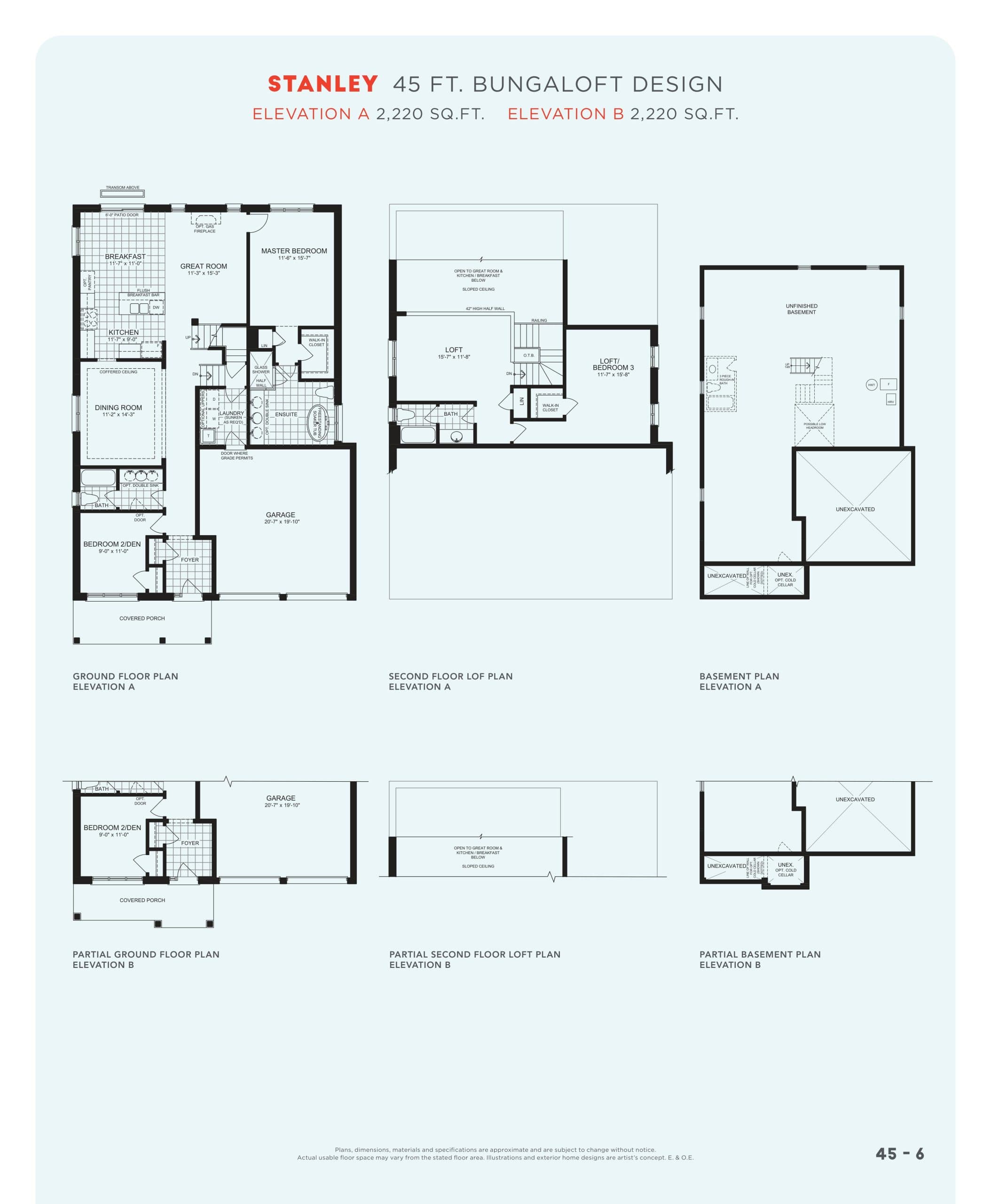 Stanley Floor Plan at Heron Hills - Phase 2 - 2220 sq.ft