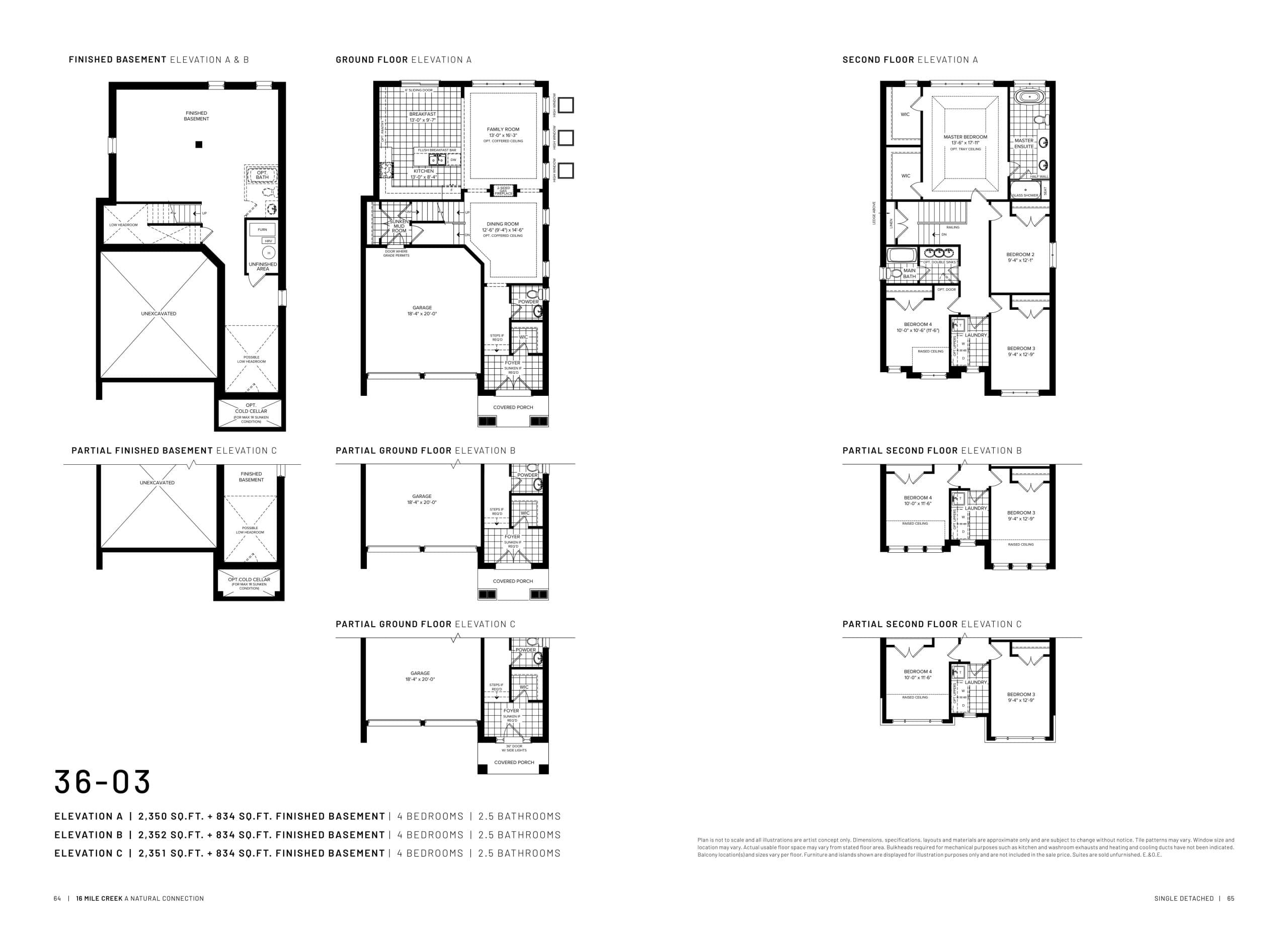 36-03 Floor Plan at 16 Mile Creek Homes - 2352 sq.ft
