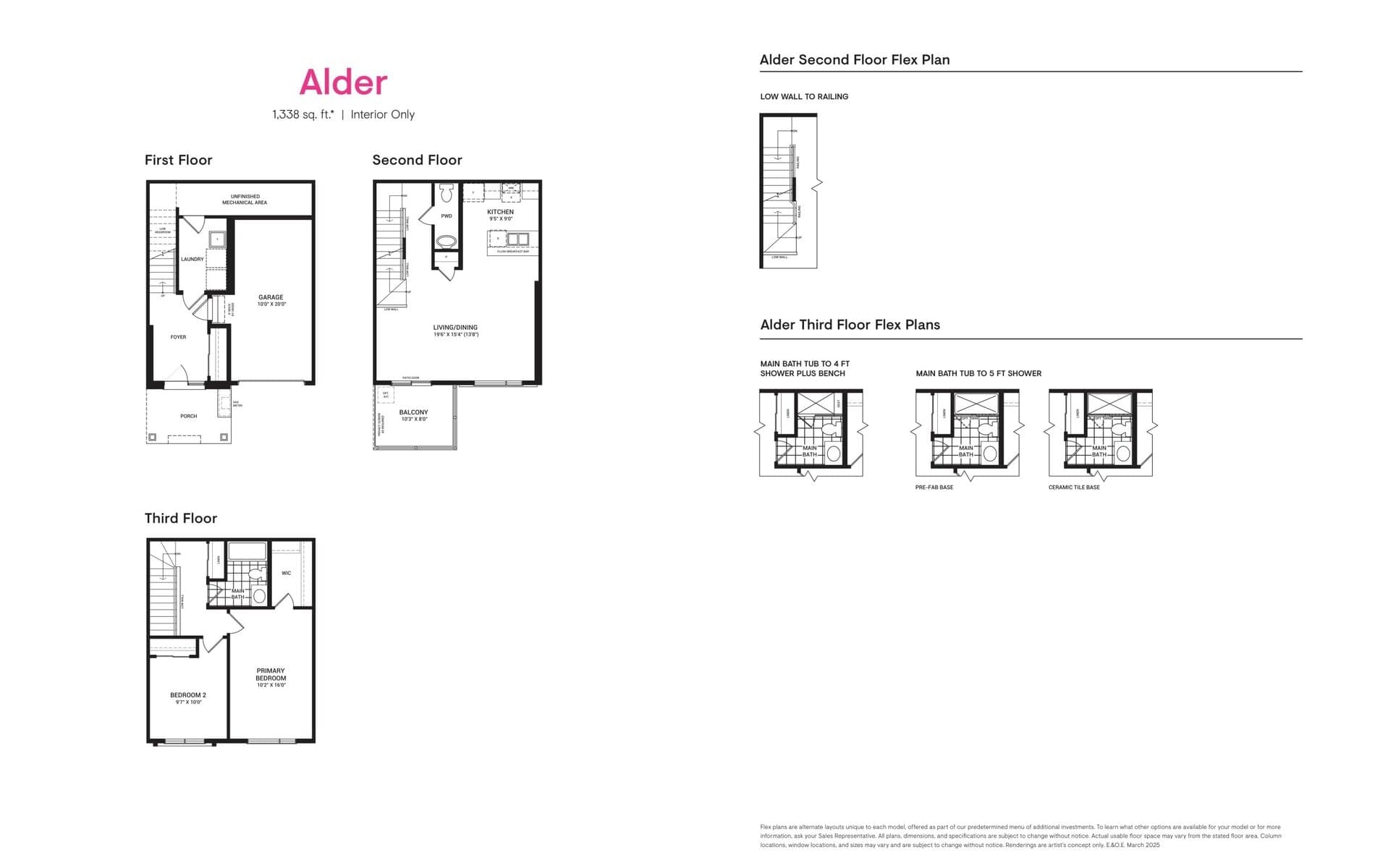 Alder Floor Plan at Avalon Vista Homes Phase 3 - 1338 sq.ft