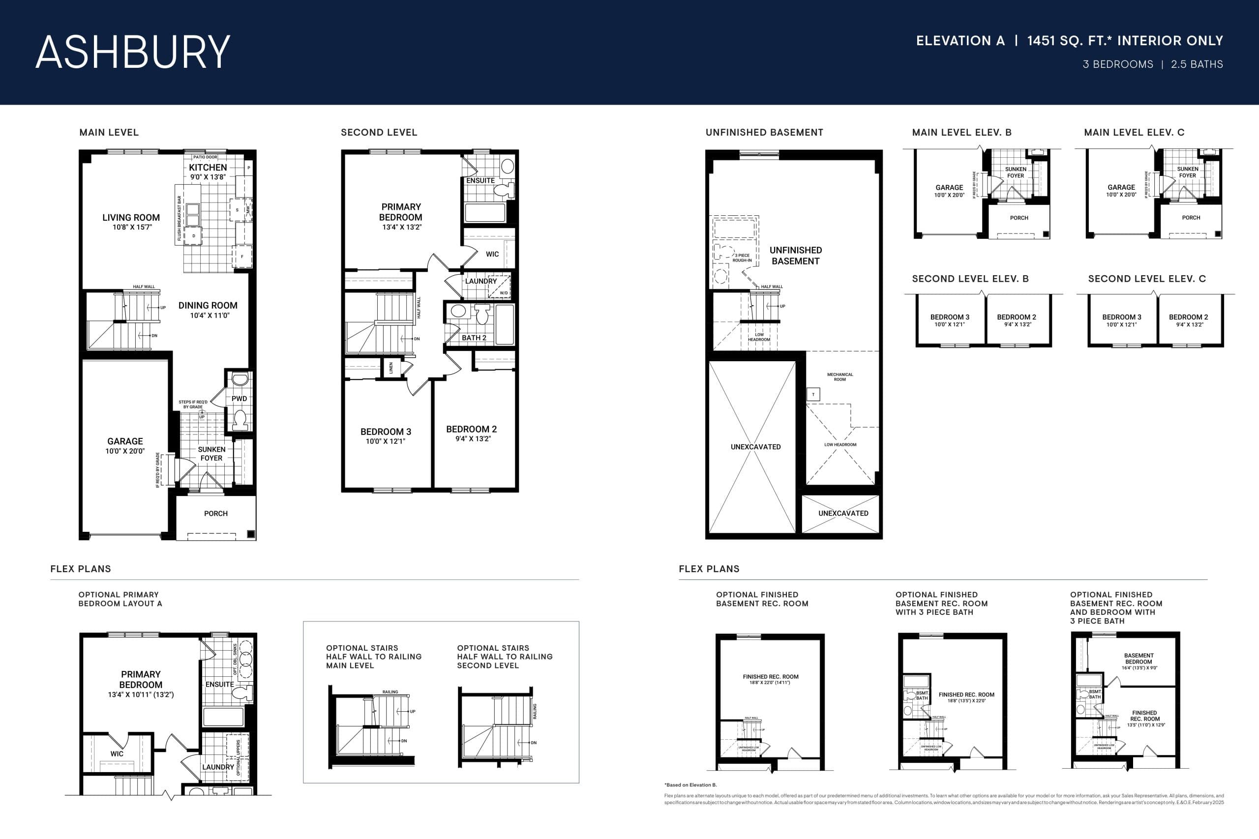Ashbury Floor Plan at Avalon Vista Homes Phase 3 - 1871 sq.ft