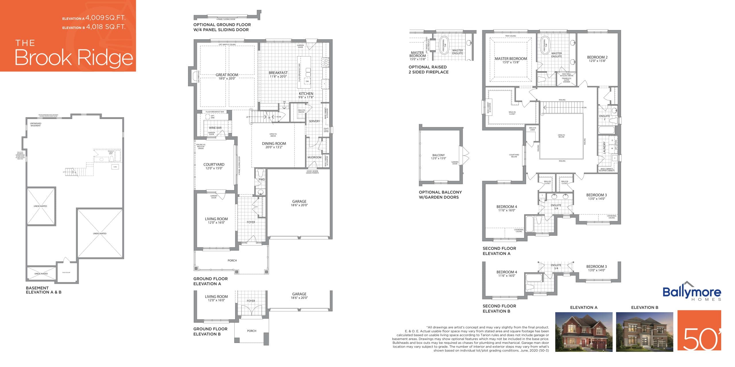 The Brook Ridge Floor Plan at Woodbury Trails Homes - 4009 sq.ft