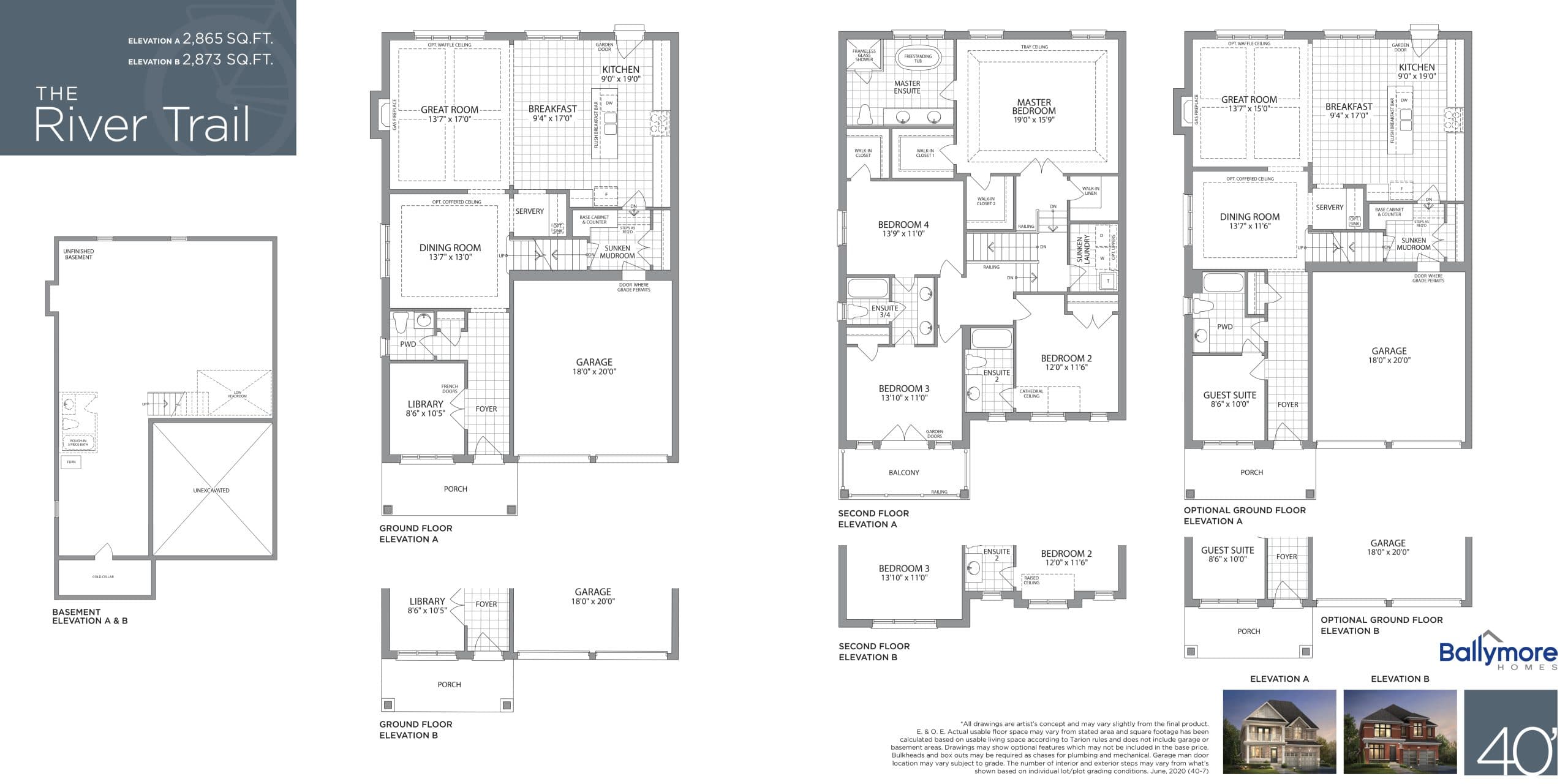 The River Trail Floor Plan at Woodbury Trails Homes - 2865 sq.ft