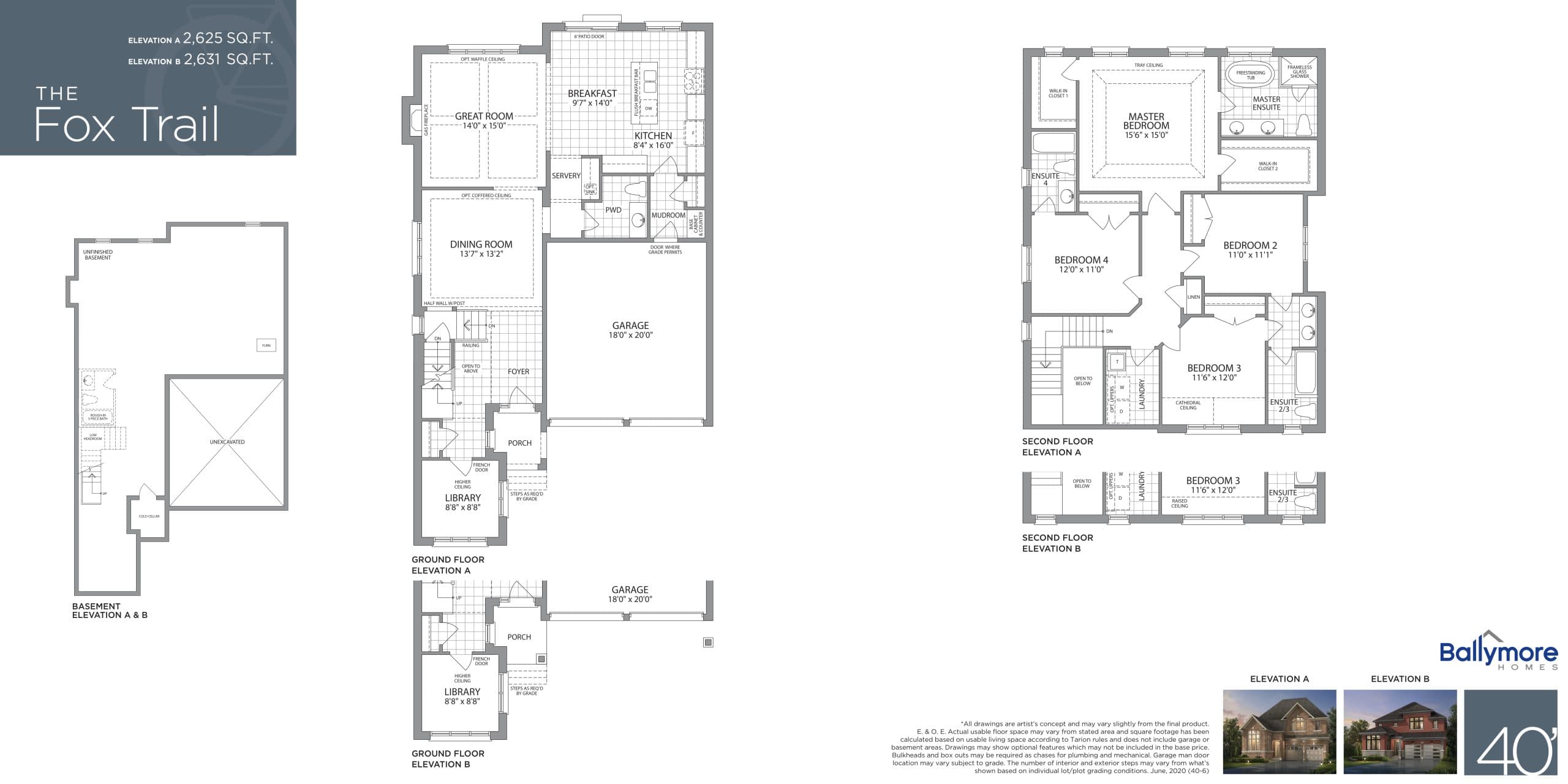 The Fox Trail Floor Plan at Woodbury Trails Homes - 2625 sq.ft
