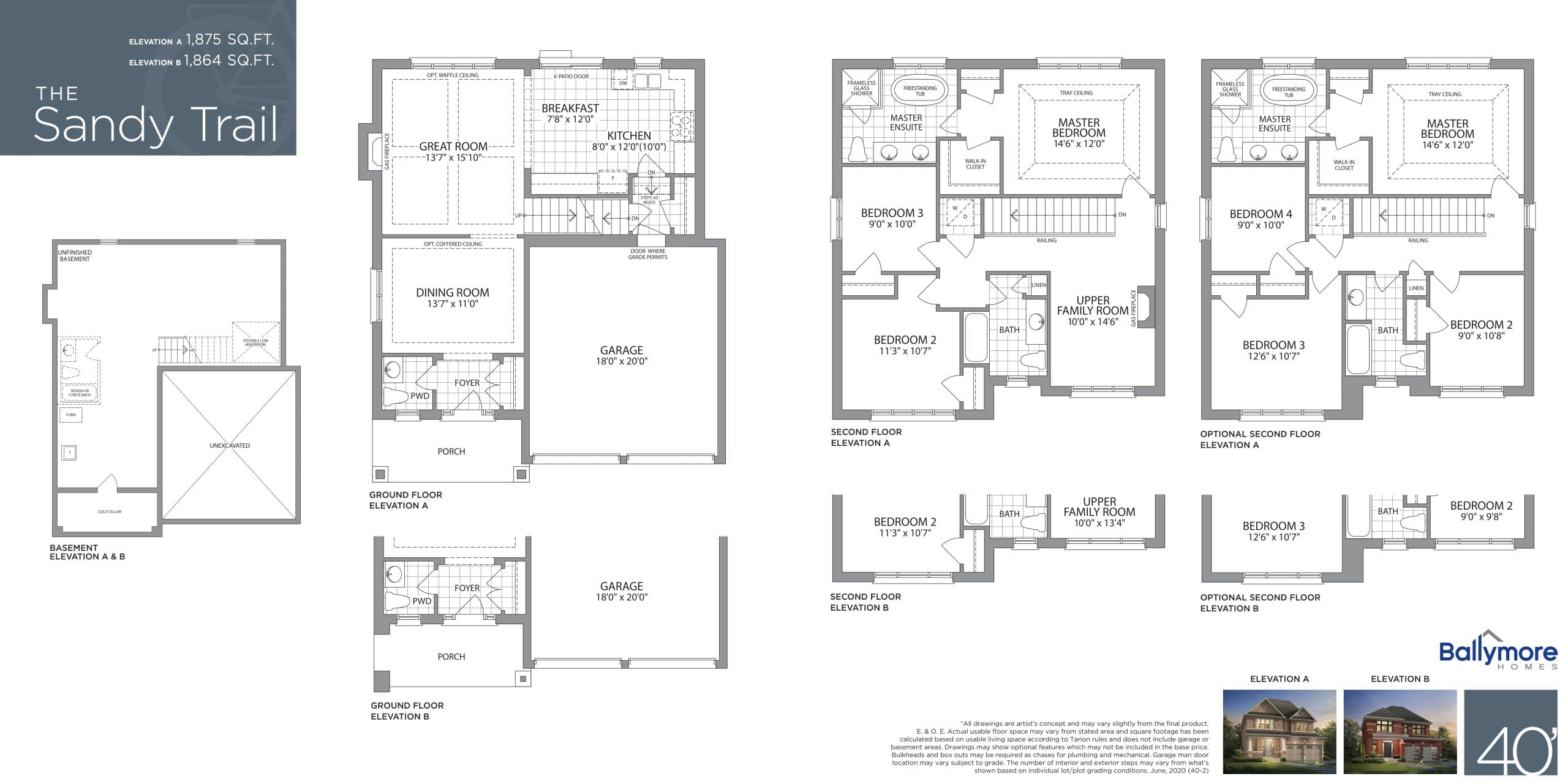 The Sandy Trail Floor Plan at Woodbury Trails Homes - 1875 sq.ft