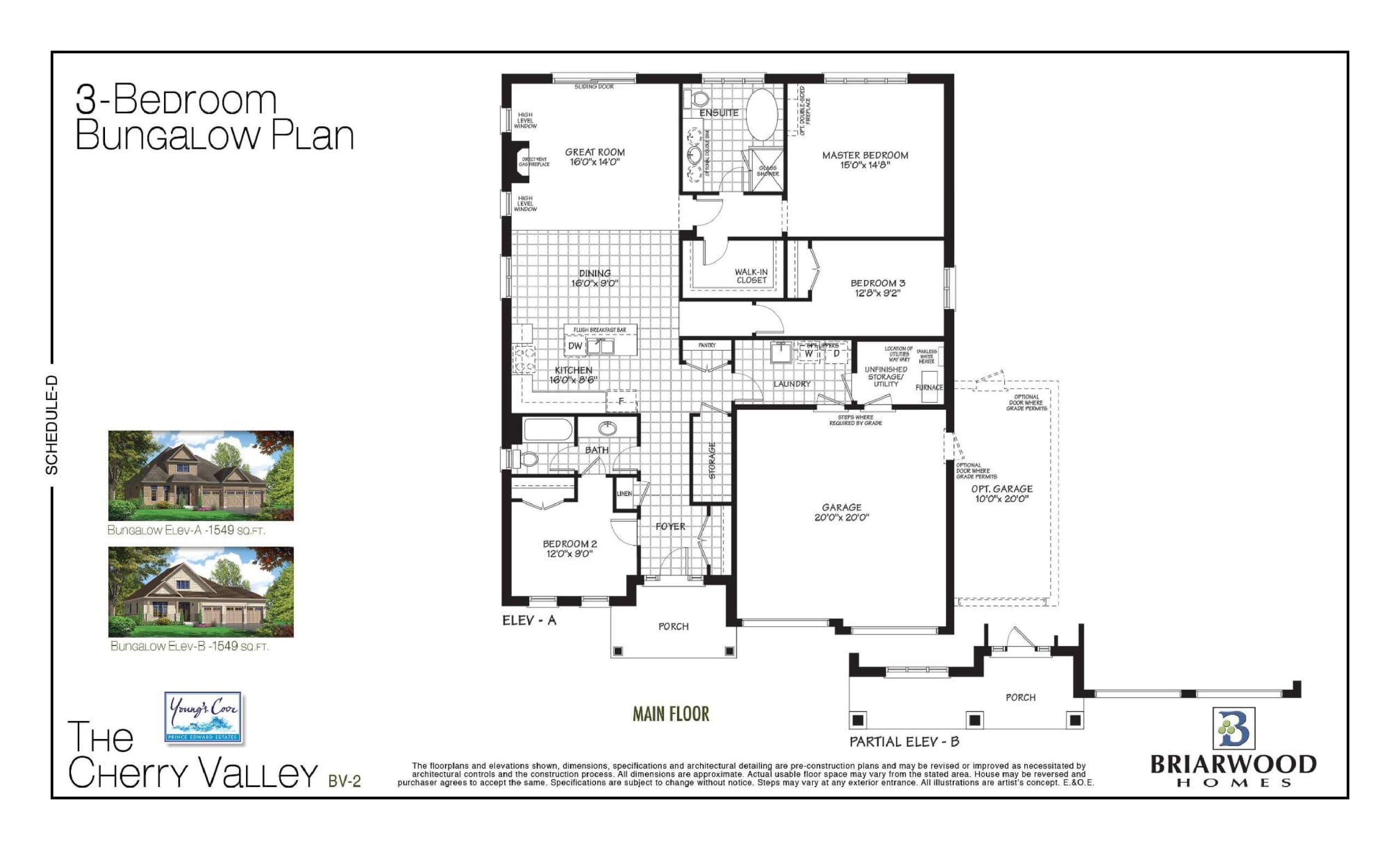 The Cherry Valley (BV-2) With Loft Floor Plan at Young’s Cove Homes - 2639 sq.ft