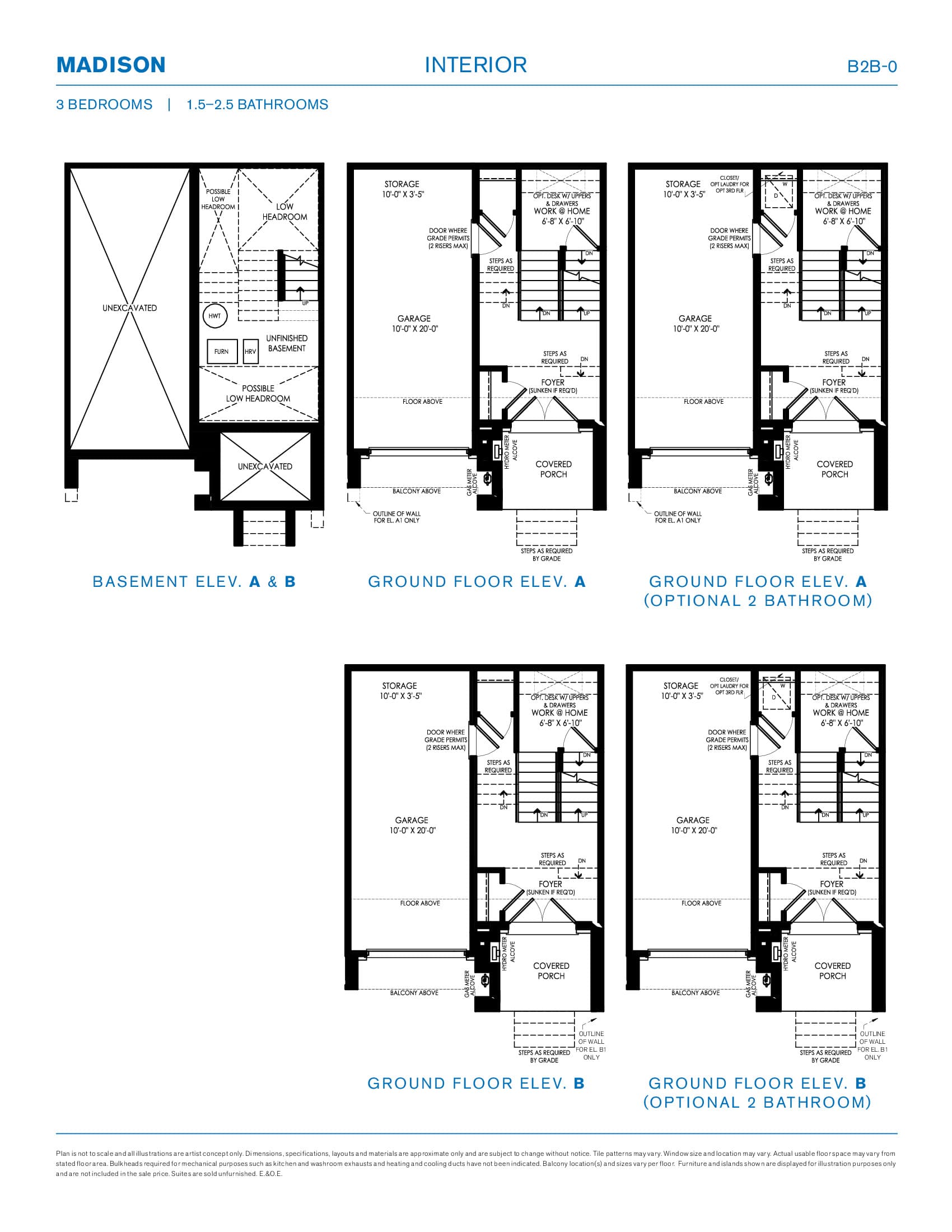 Madison Interior Floor Plan at Appellation by Primont Homes - 1234 sq.ft