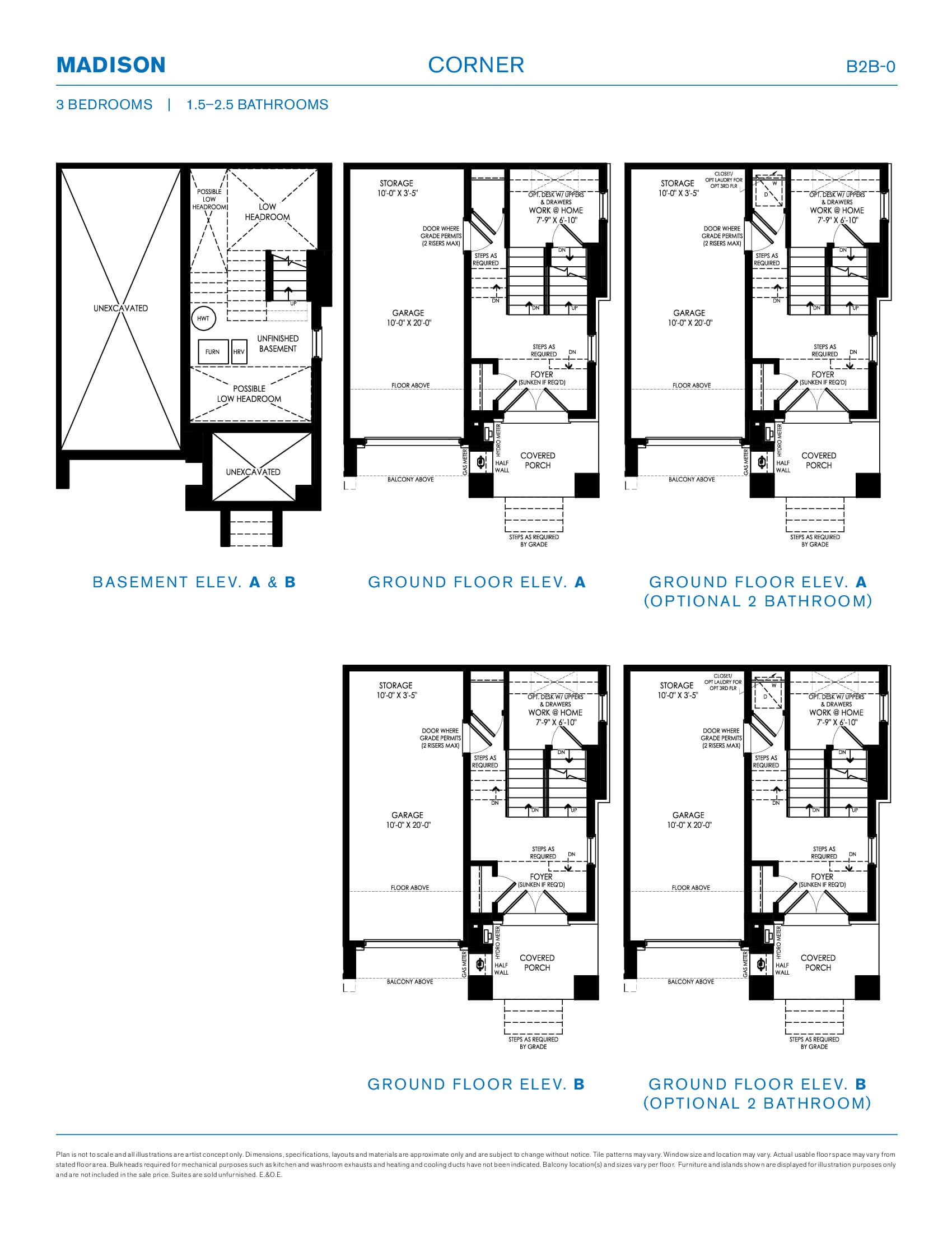 Madison Corner Floor Plan at Appellation by Primont Homes - 1288 sq.ft