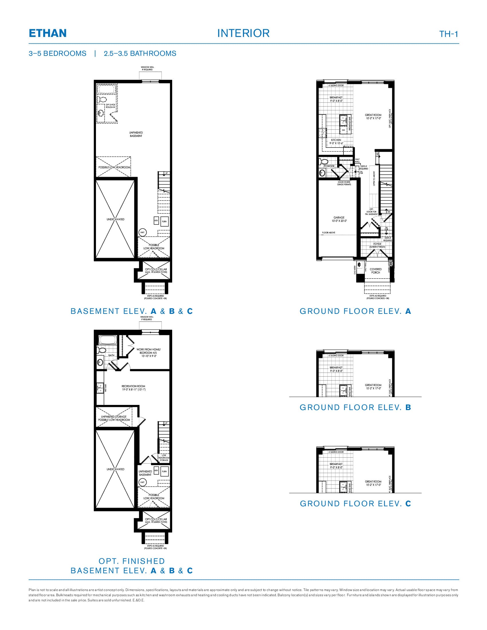 Ethan Interior Floor Plan at Appellation by Primont Homes - 1550 sq.ft
