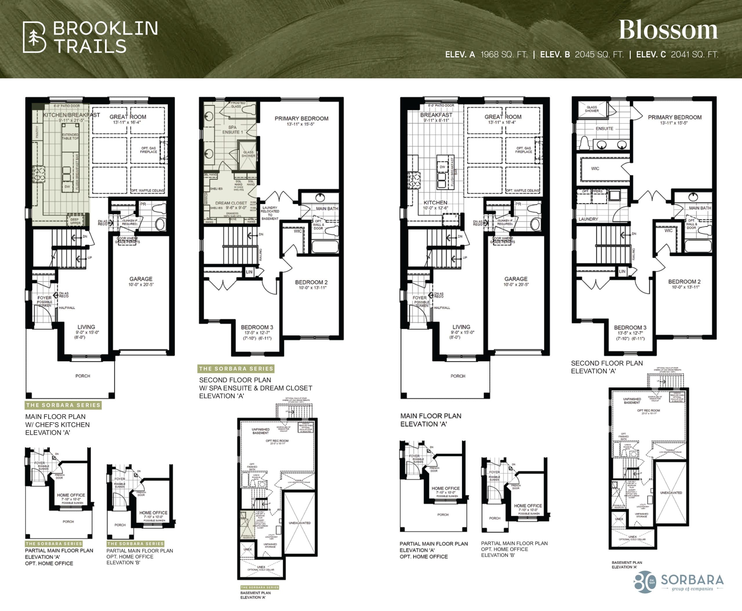 Blossom Floor Plan at Brooklin Trails by Sorbara Group of Companies - 1968 sq.ft