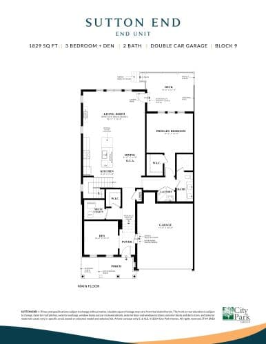 Sutton End - Main Floor floor plan