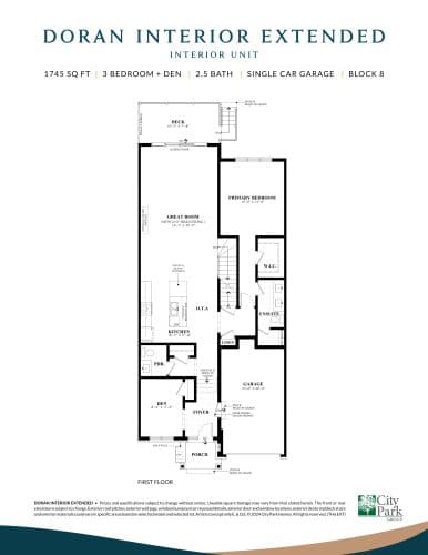 Doran Interior Extended - Main Floor floor plan