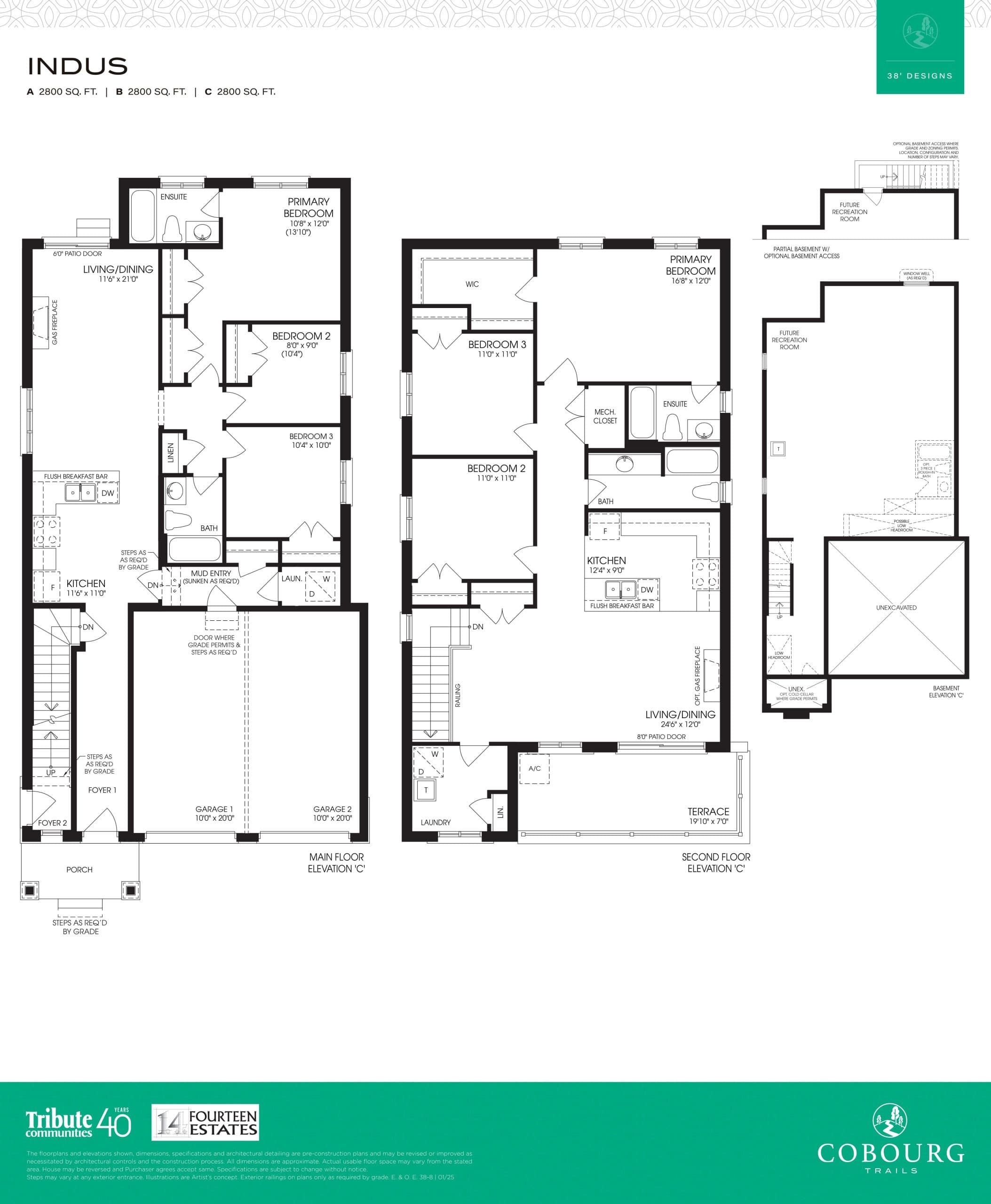 Indus Floor Plan at Cobourg Trails Phase 2 - 2800 sq.ft
