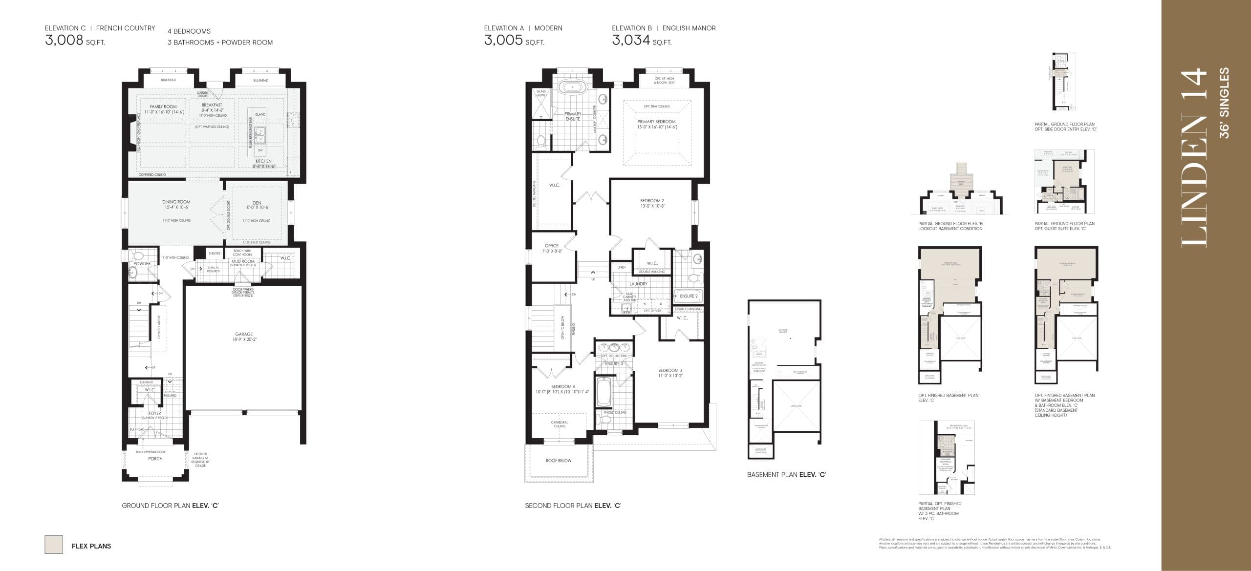 Linden 14 (36' Singles) Floor Plan at Union Village Phase 2B - 3005 sq.ft