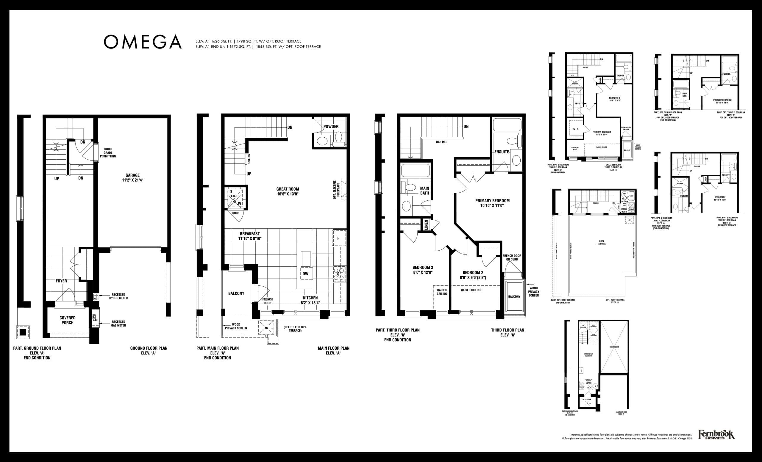 Omega Floor Plan at Lifestyle Towns - 1848 sq.ft
