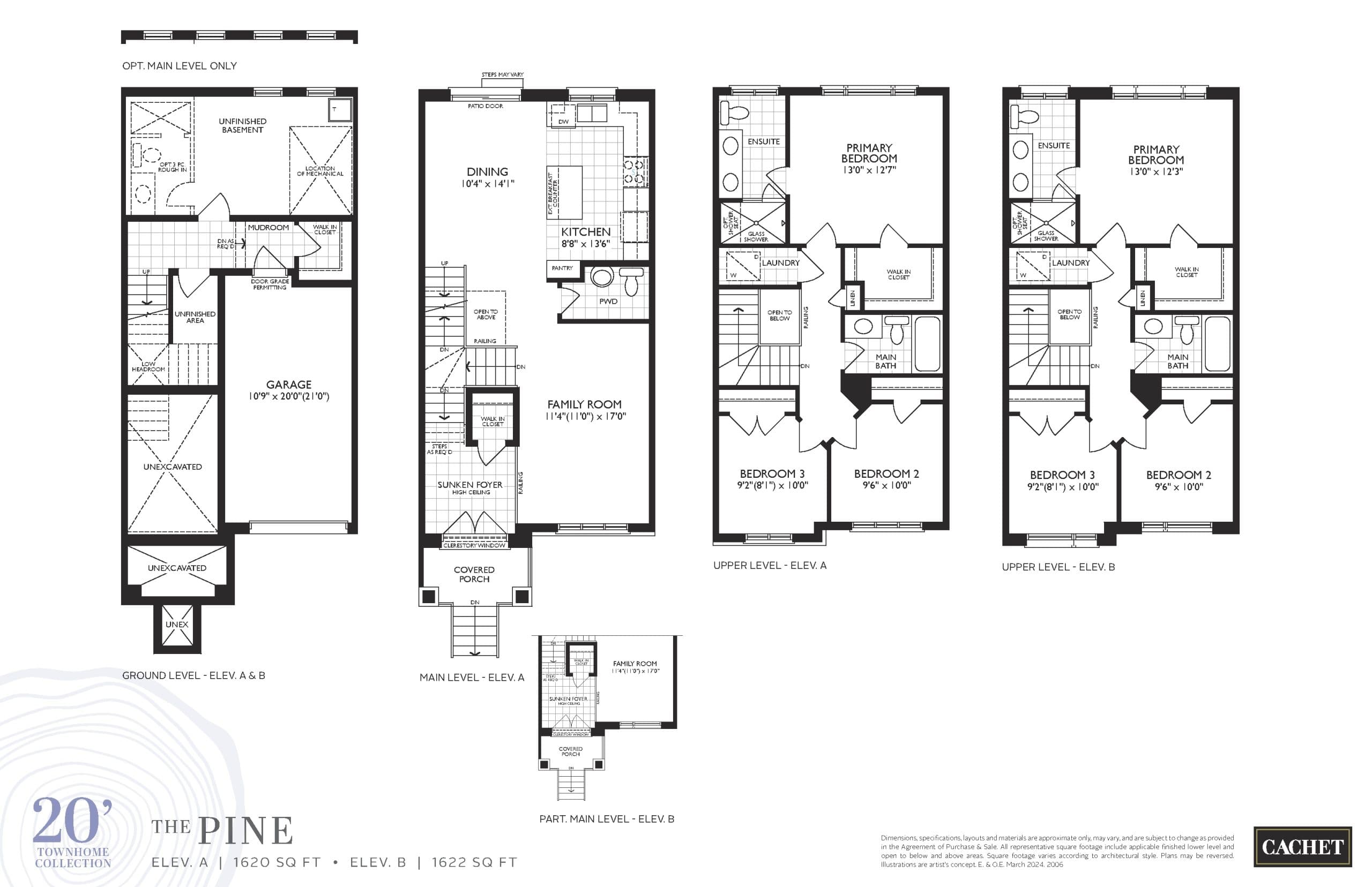 The Pine Floor Plan at Heartwood by Cachet - 1622 sq.ft