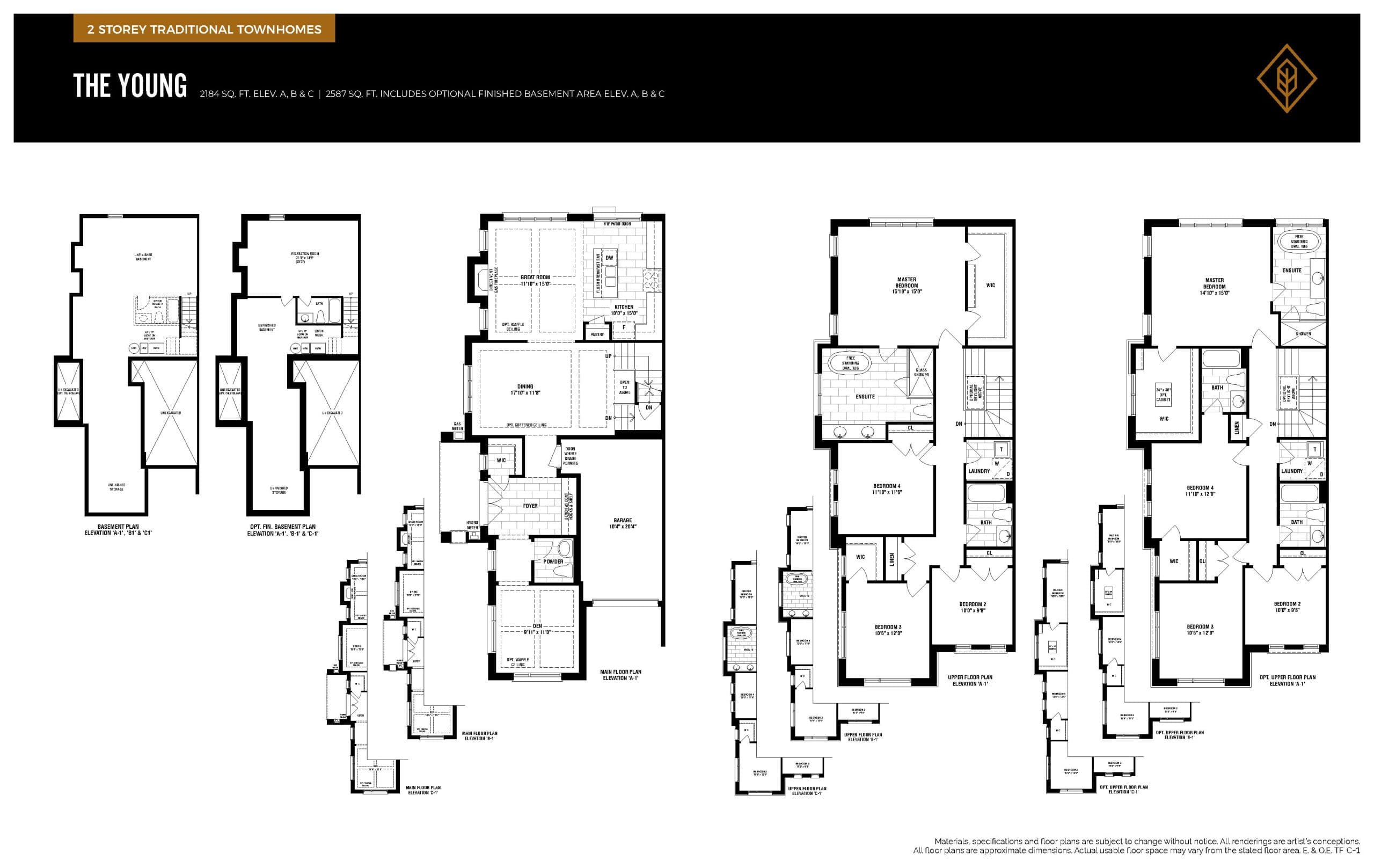 The Young Floor Plan at Victory Green Towns by Fulton Homes - 2184 sq.ft