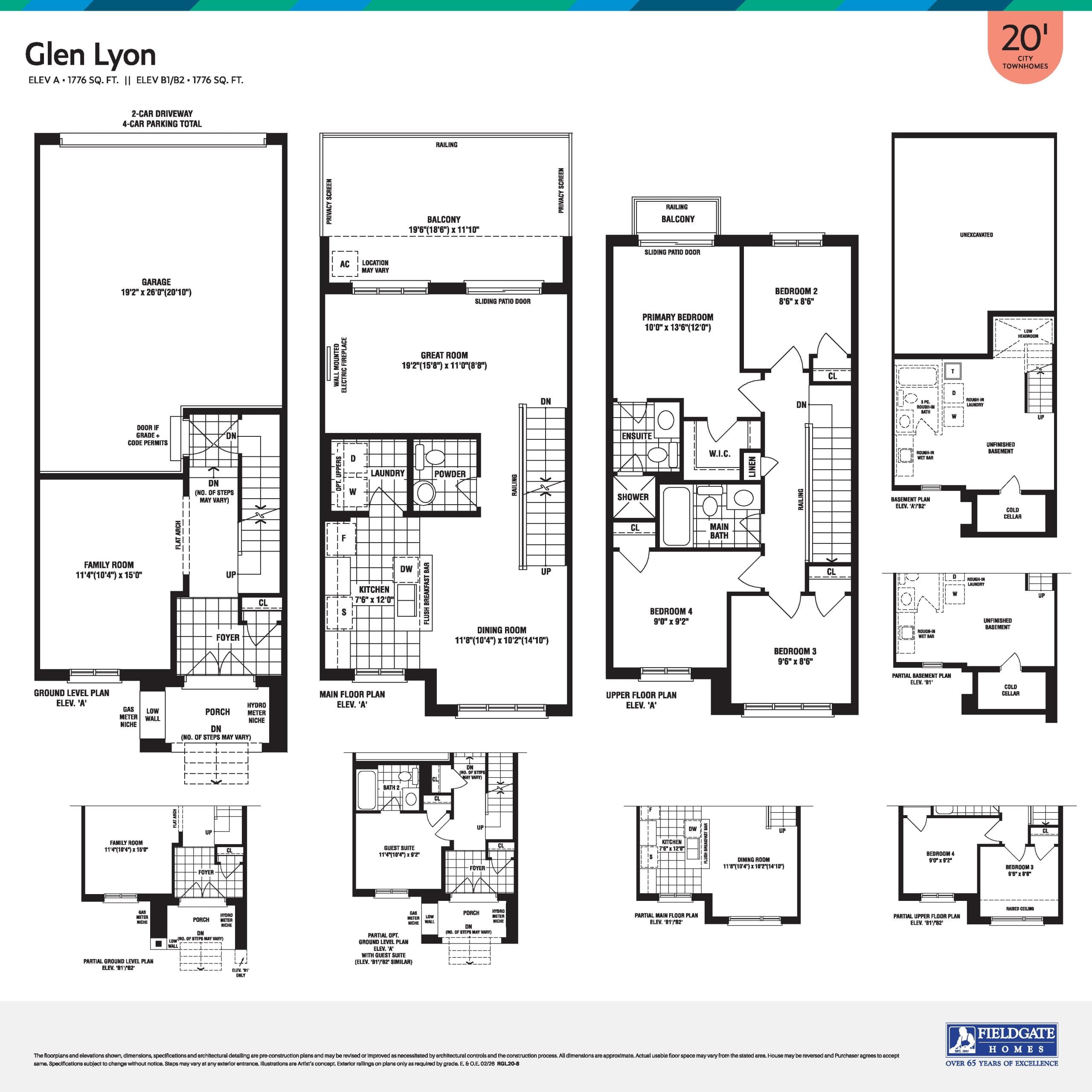 Glen Lyon Floor Plan at Unionglen by Fieldgate Homes - 1776 sq.ft
