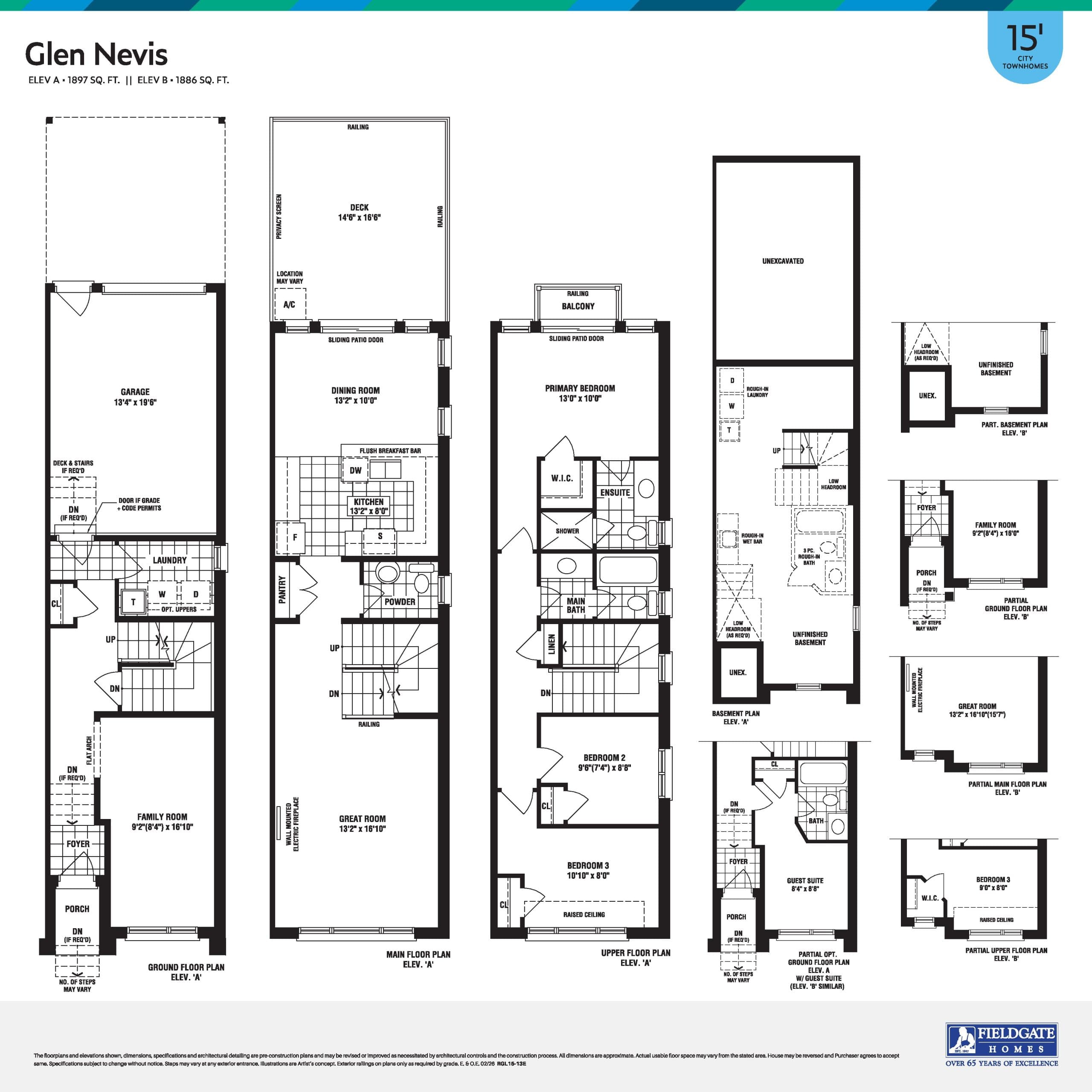 Glen Nevis Floor Plan at Unionglen by Fieldgate Homes - 1897 sq.ft